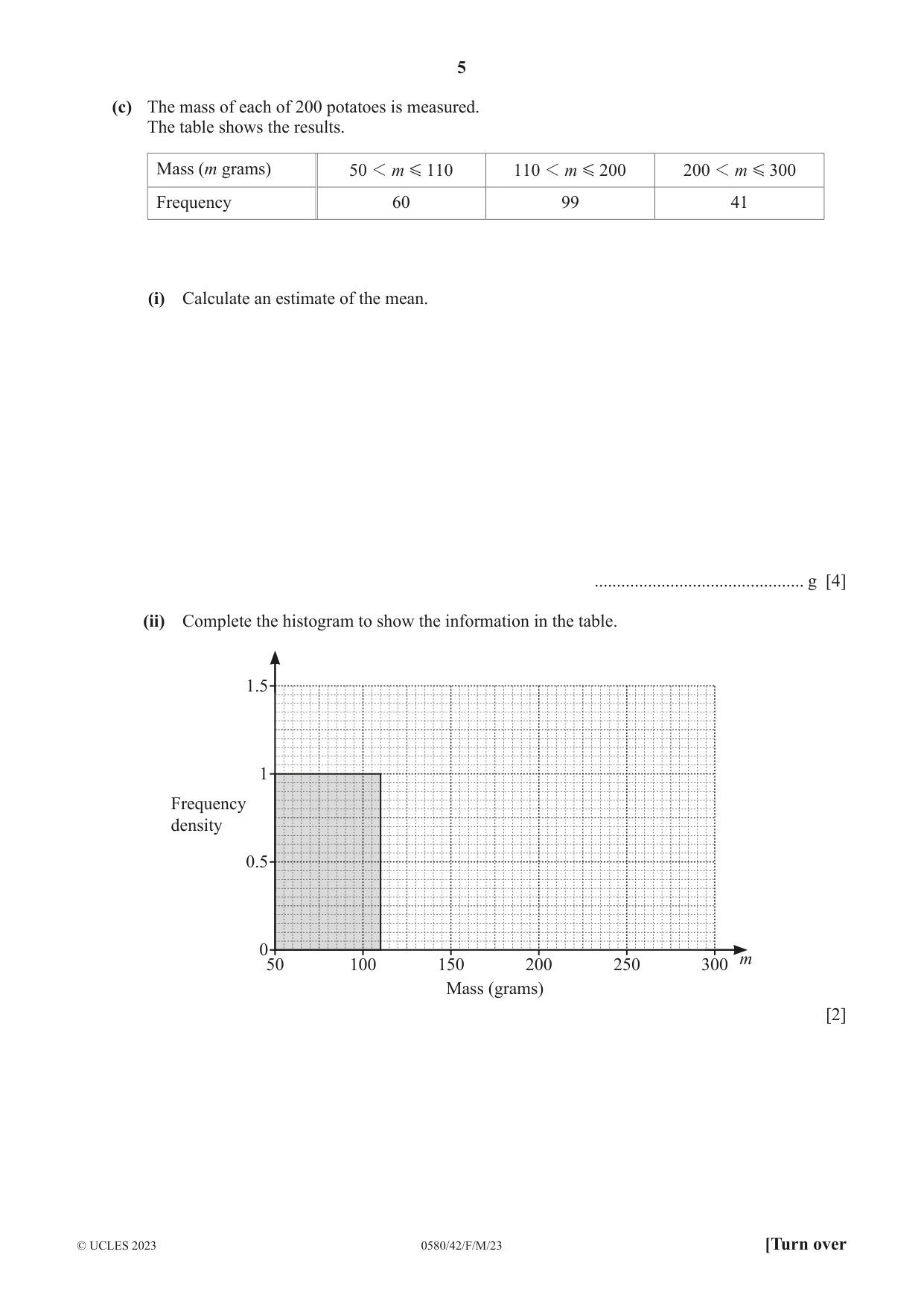 Cambridge IGCSE Mathematics 0580 2023 Feb/March Paper 4 · Variant 2 question paper, page 5 of 20