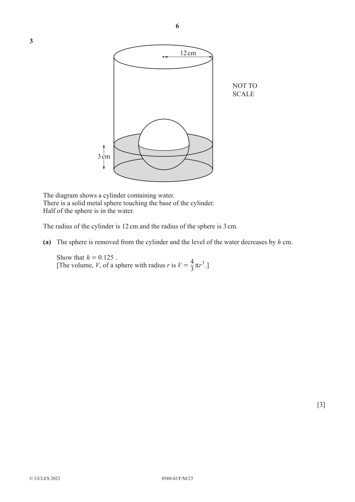 Cambridge IGCSE Mathematics 0580 2023 Feb/March Paper 4 · Variant 2 question paper, page 6 of 20