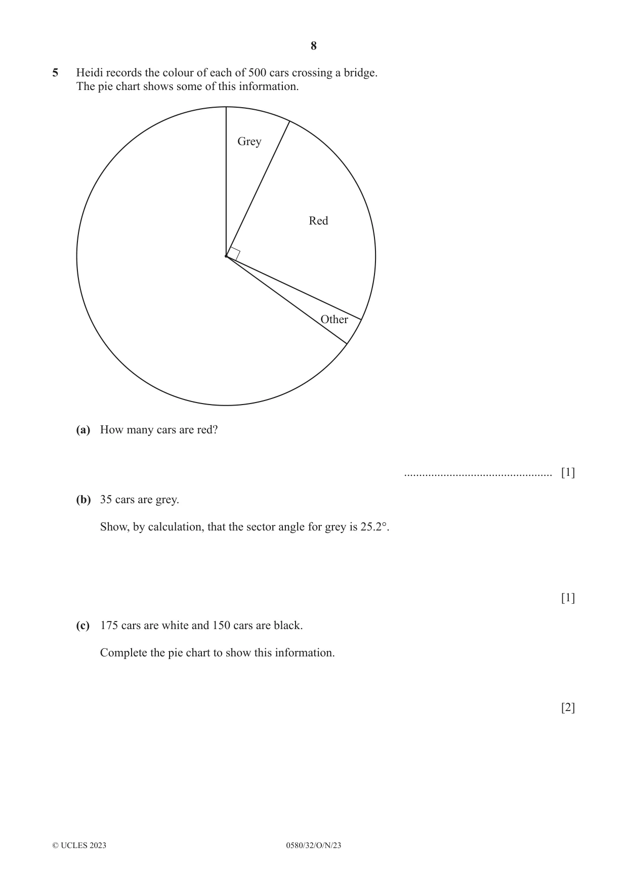 Cambridge IGCSE Mathematics 0580 2023 Oct/Nov Paper 3 · Variant 2 question paper, page 8 of 16