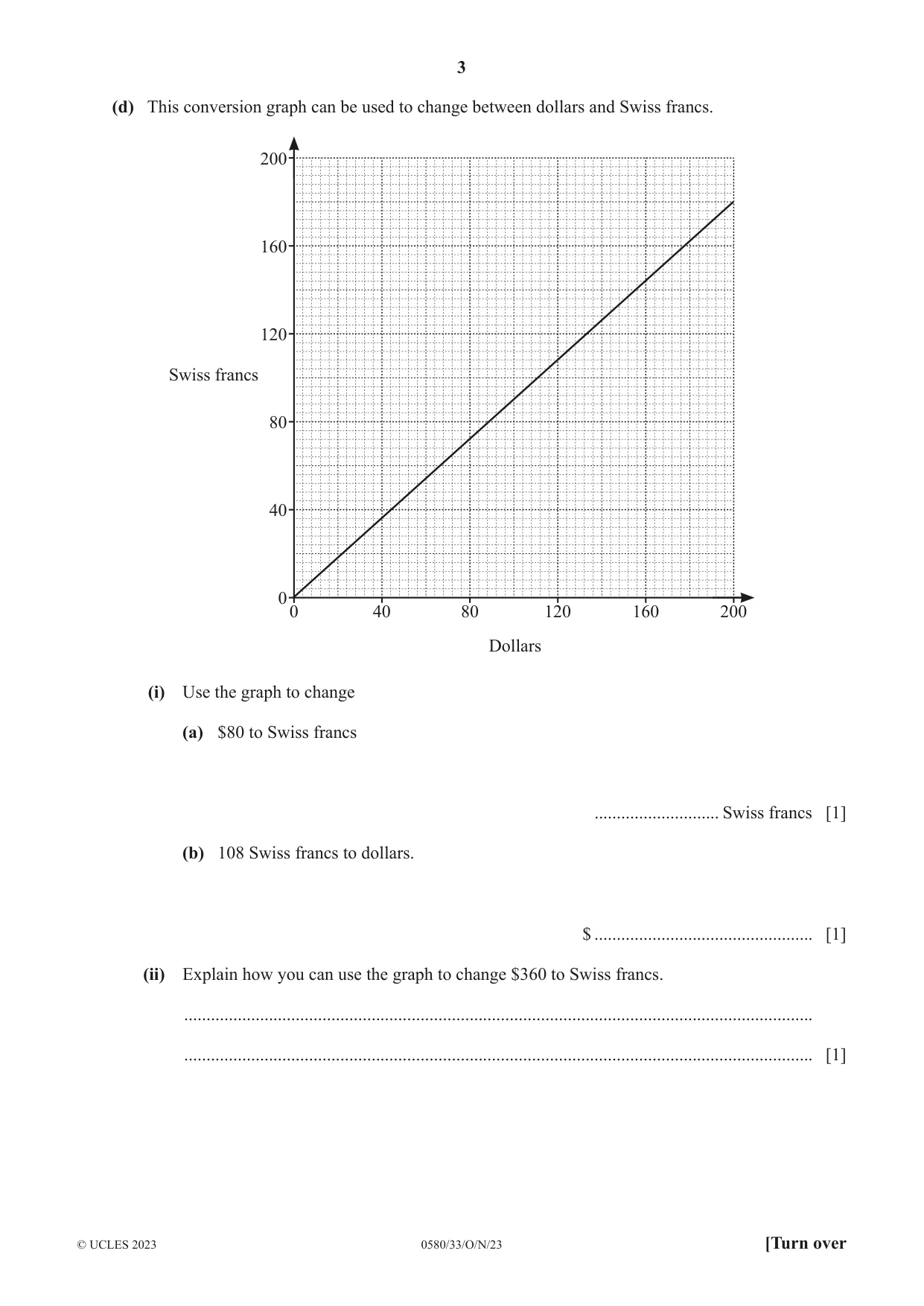Cambridge IGCSE Mathematics 0580 2023 Oct/Nov Paper 3 · Variant 3 question paper, page 3 of 20