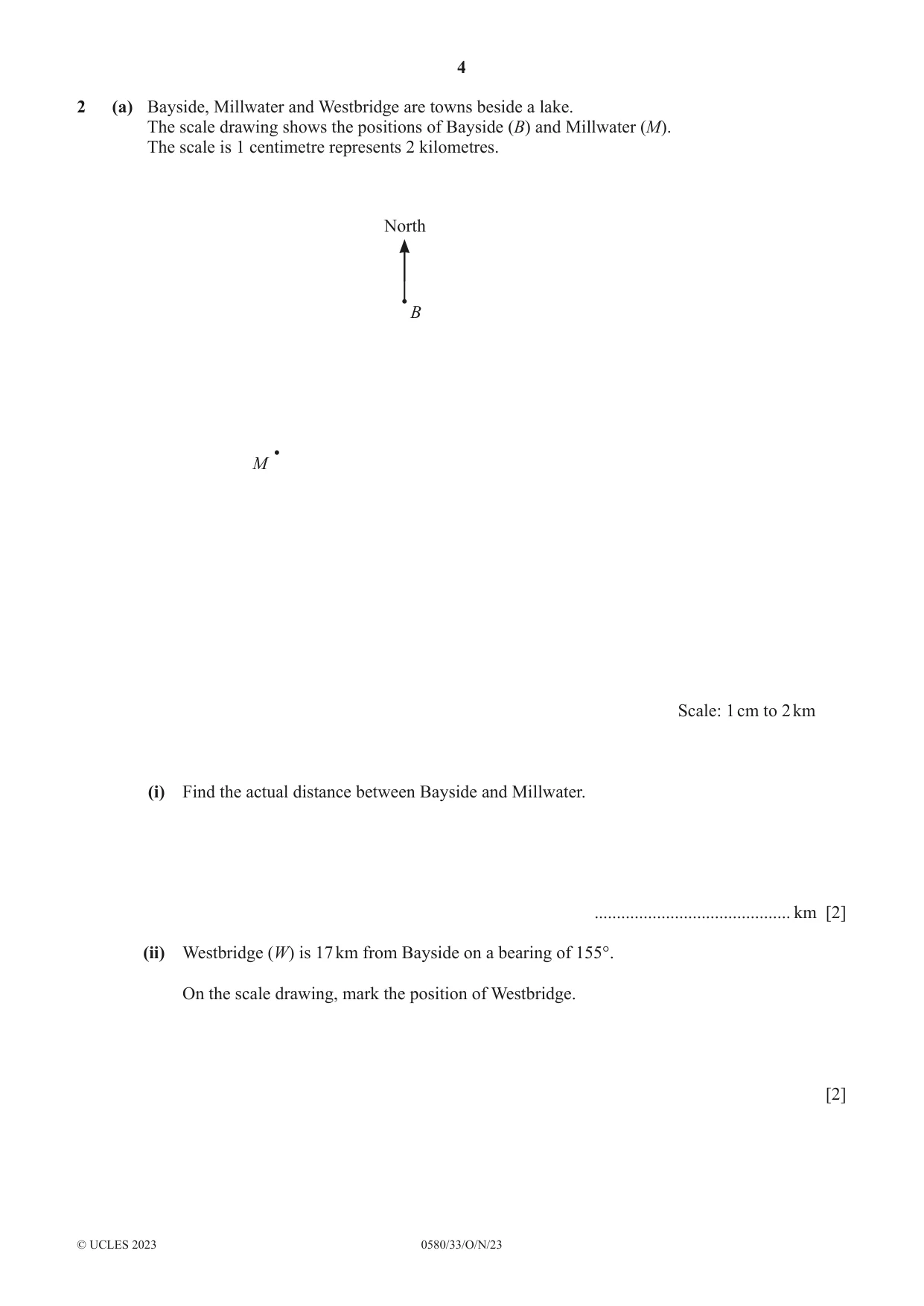Cambridge IGCSE Mathematics 0580 2023 Oct/Nov Paper 3 · Variant 3 question paper, page 4 of 20