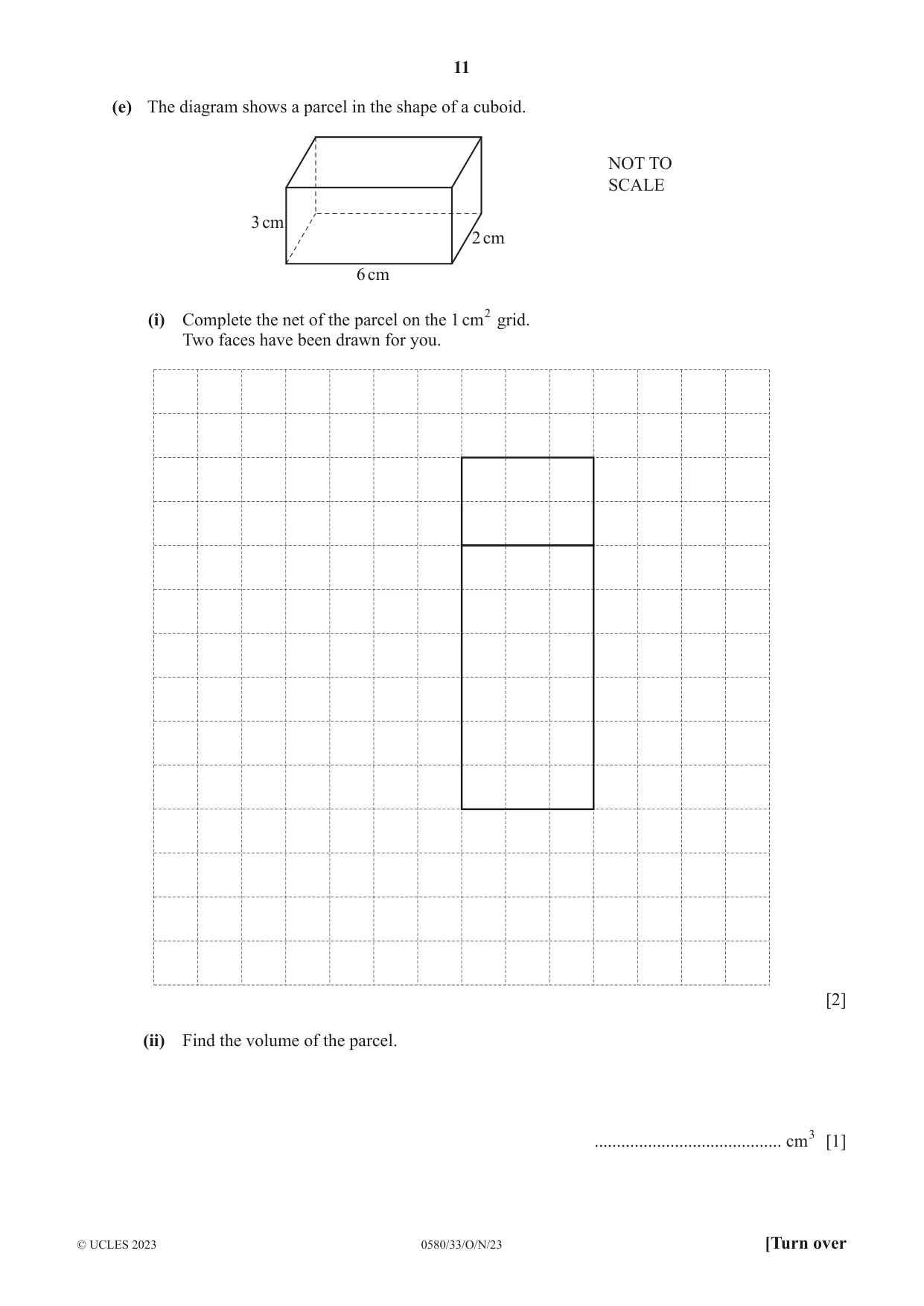 Cambridge IGCSE Mathematics 0580 2023 Oct/Nov Paper 3 · Variant 3 question paper, page 11 of 20