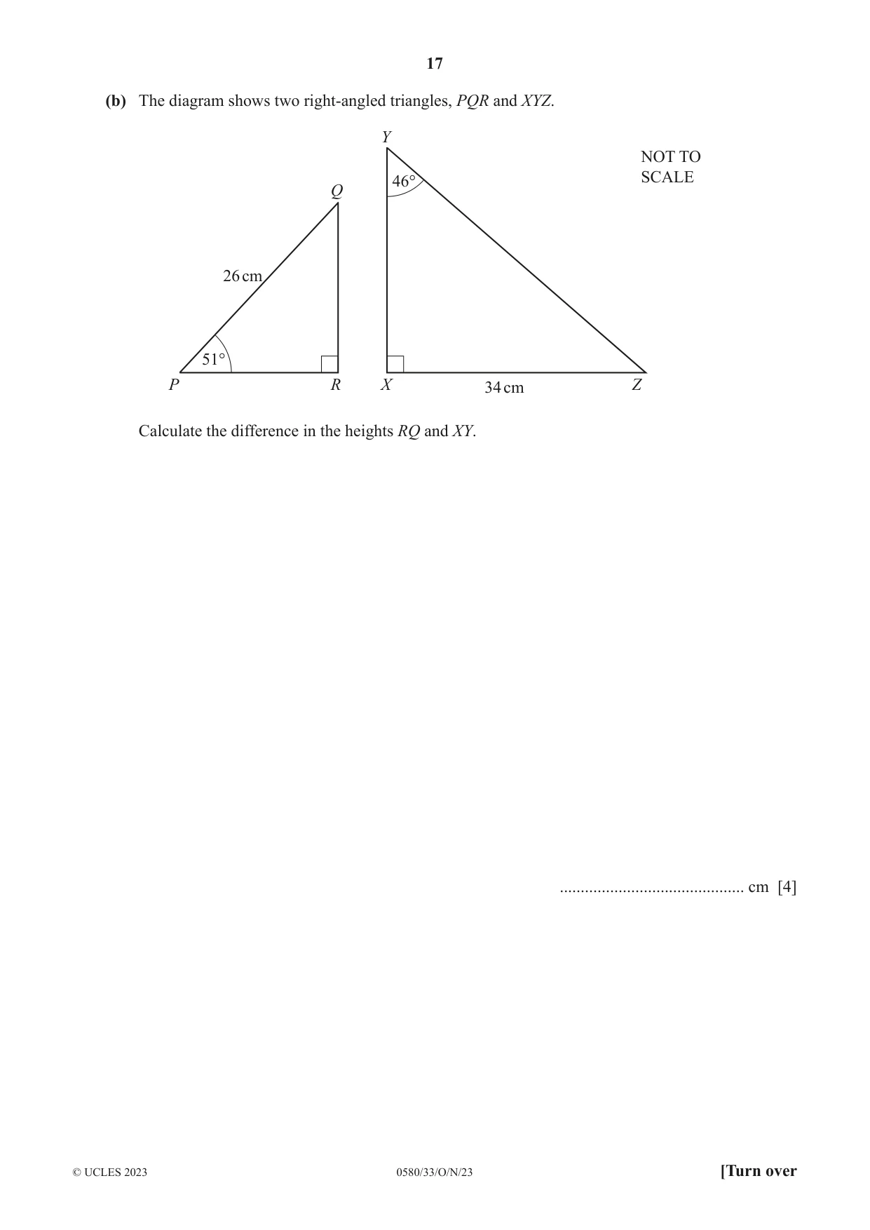 Cambridge IGCSE Mathematics 0580 2023 Oct/Nov Paper 3 · Variant 3 question paper, page 17 of 20