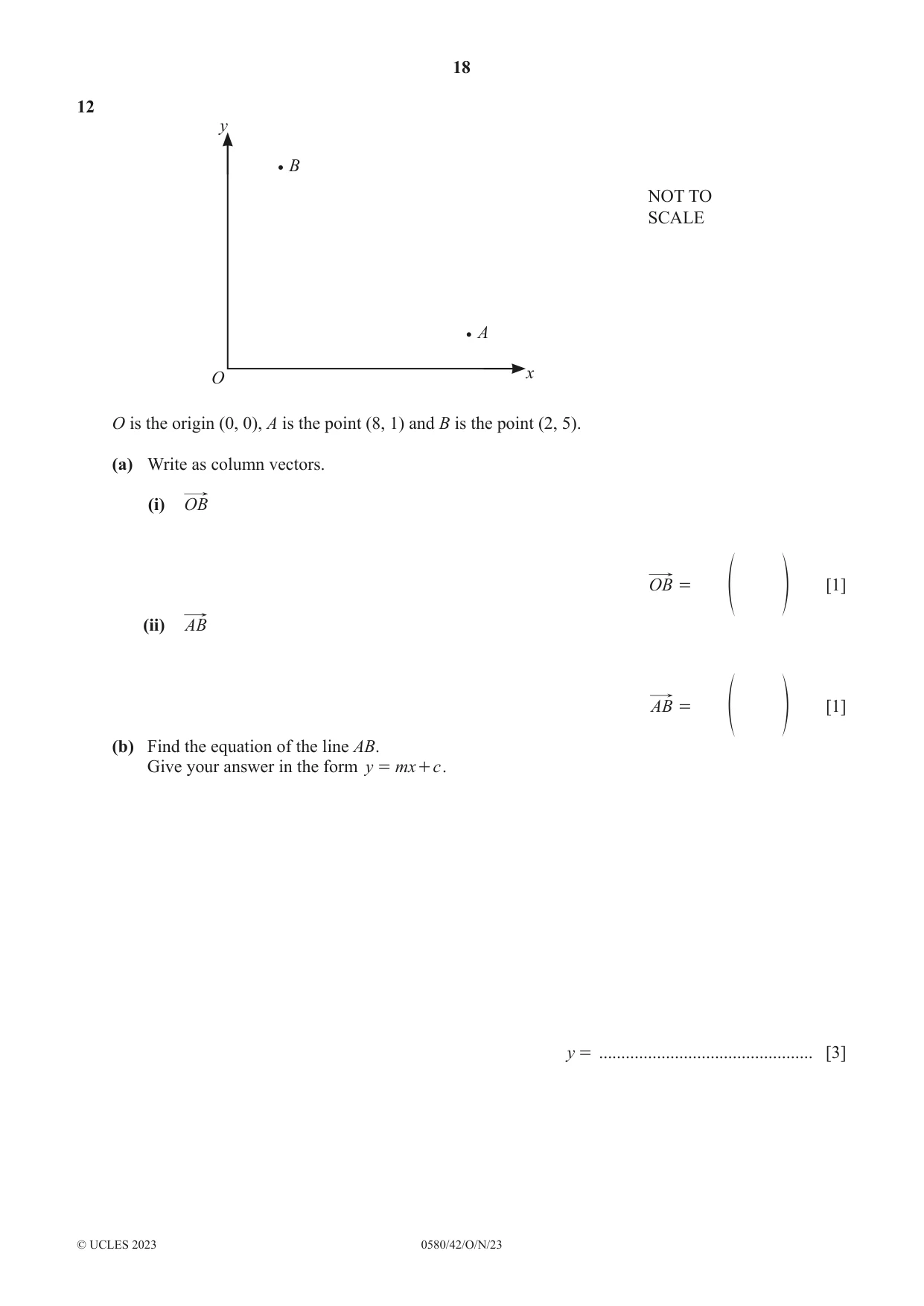 Cambridge IGCSE Mathematics 0580 2023 Oct/Nov Paper 4 · Variant 2 question paper, page 18 of 20