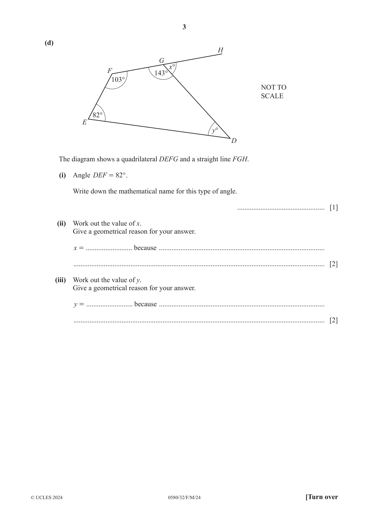 Cambridge IGCSE Mathematics 0580 2024 Feb/March Paper 3 · Variant 2 question paper, page 3 of 16