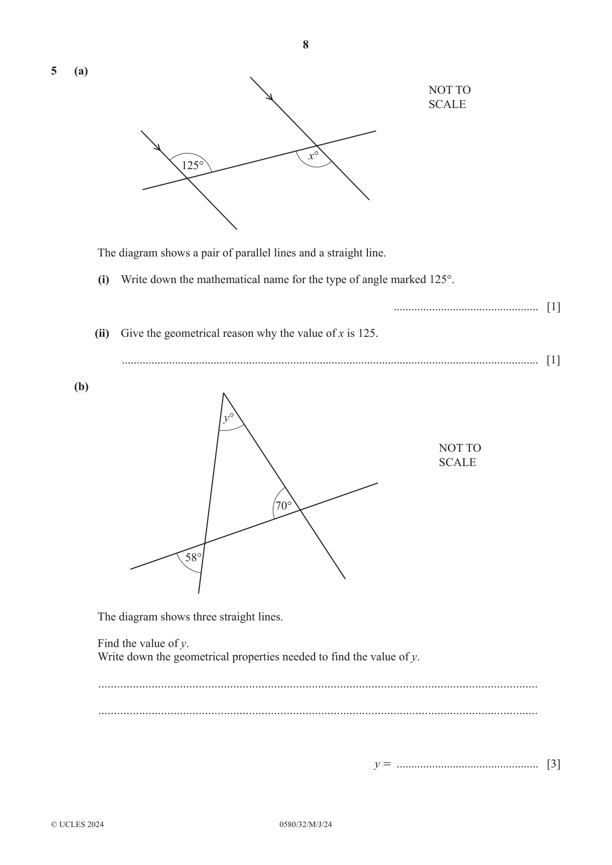 Cambridge IGCSE Mathematics 0580 2024 May/June Paper 3 · Variant 2 question paper, page 8 of 16
