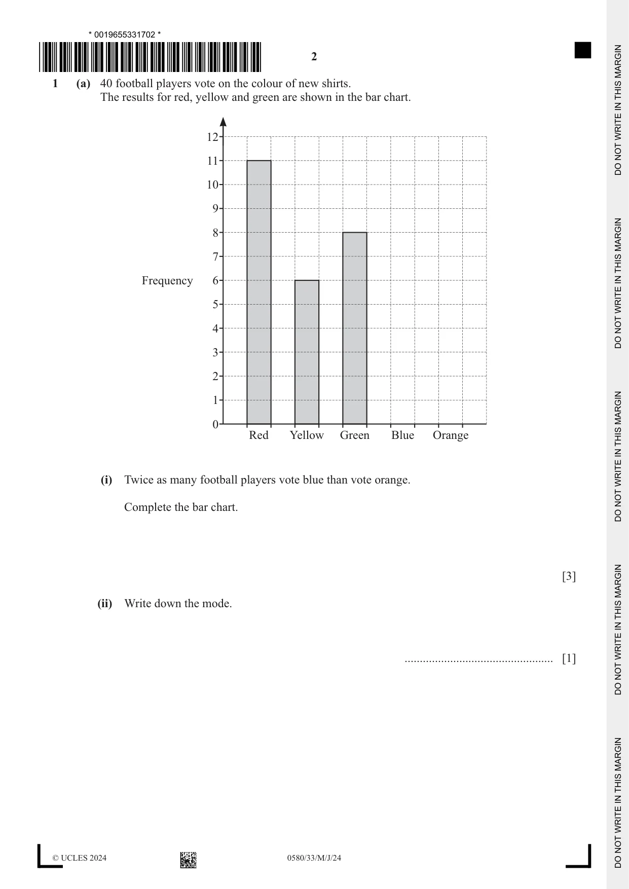 Cambridge IGCSE Mathematics 0580 2024 May/June Paper 3 · Variant 3 question paper, page 2 of 20