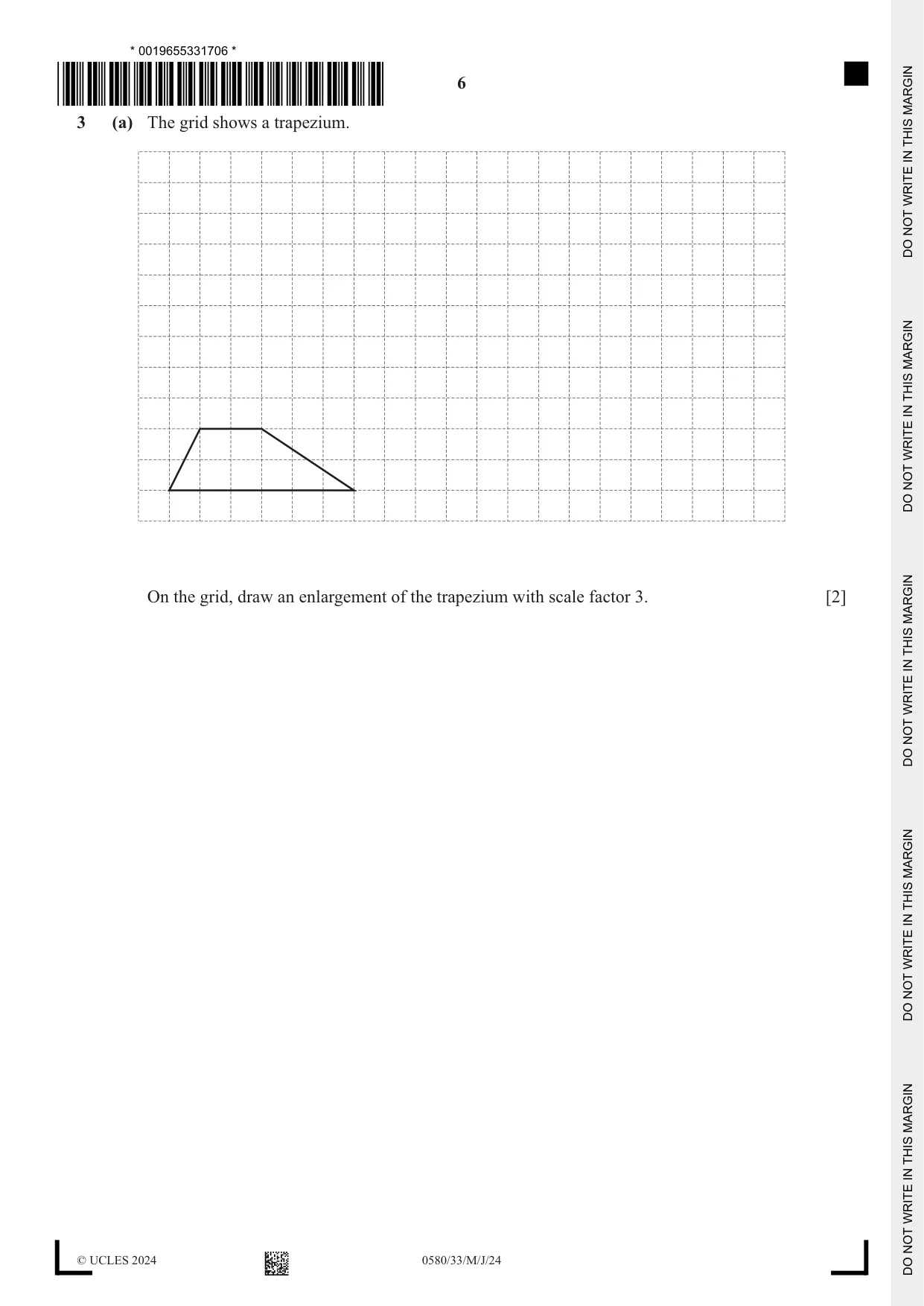 Cambridge IGCSE Mathematics 0580 2024 May/June Paper 3 · Variant 3 question paper, page 6 of 20