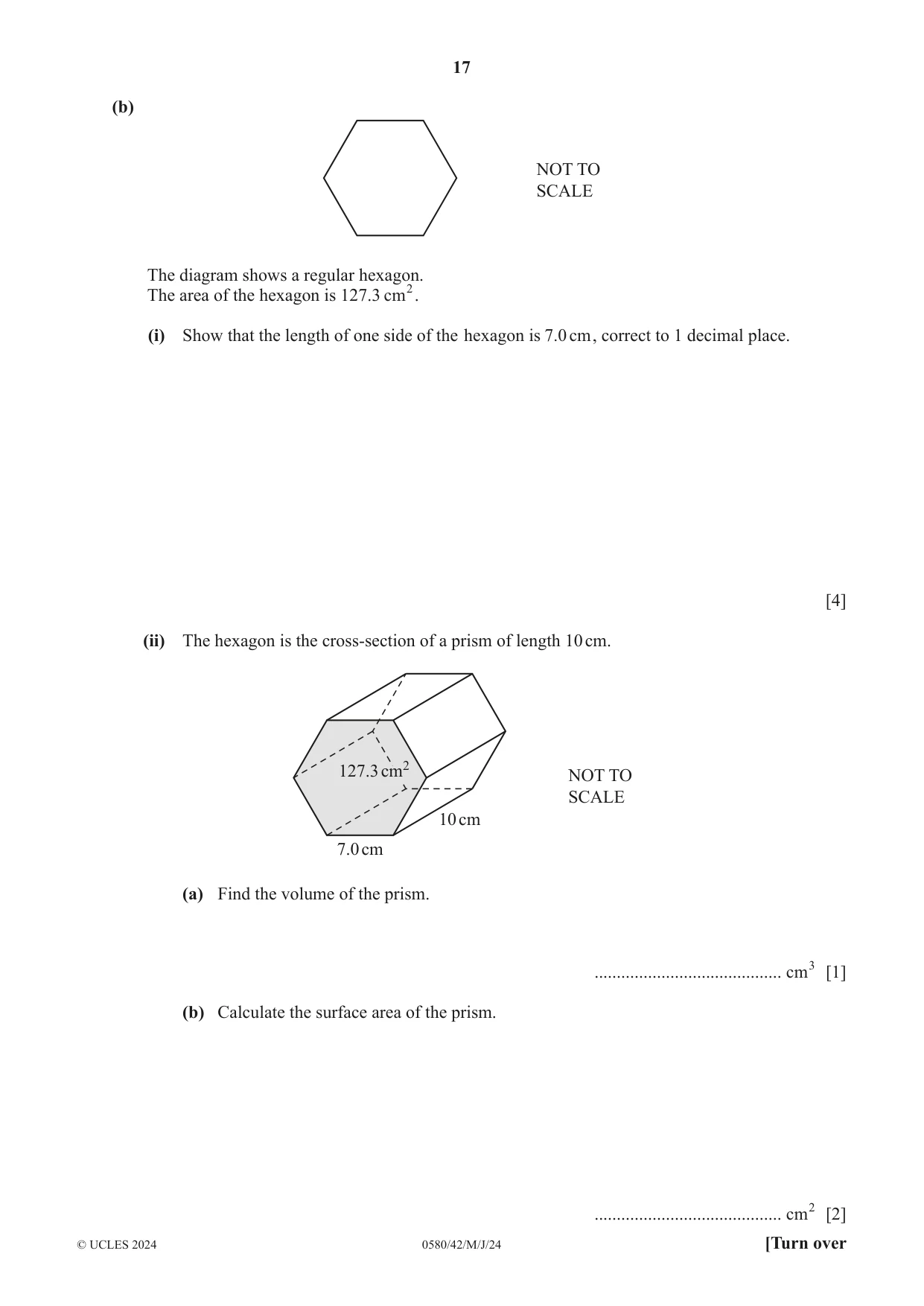 Cambridge IGCSE Mathematics 0580 2024 May/June Paper 4 · Variant 2 question paper, page 17 of 20