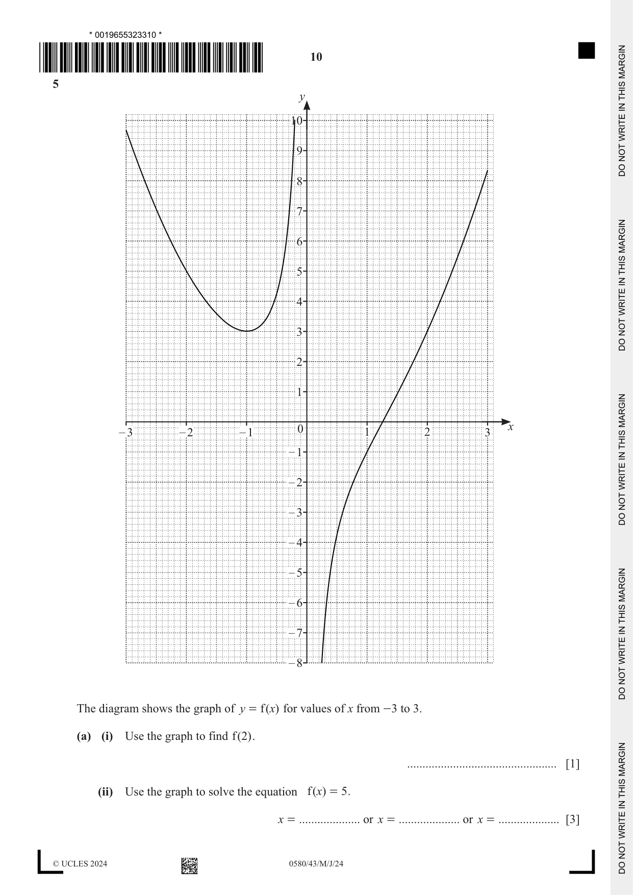 Cambridge IGCSE Mathematics 0580 2024 May/June Paper 4 · Variant 3 question paper, page 10 of 24