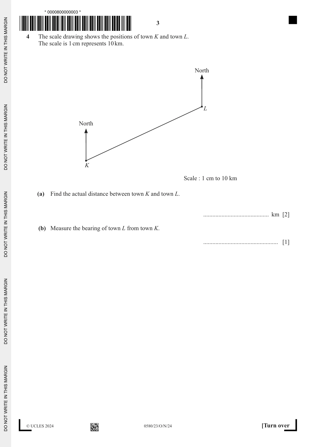 Cambridge IGCSE Mathematics 0580 2024 Oct/Nov Paper 2 · Variant 3 question paper, page 3 of 12