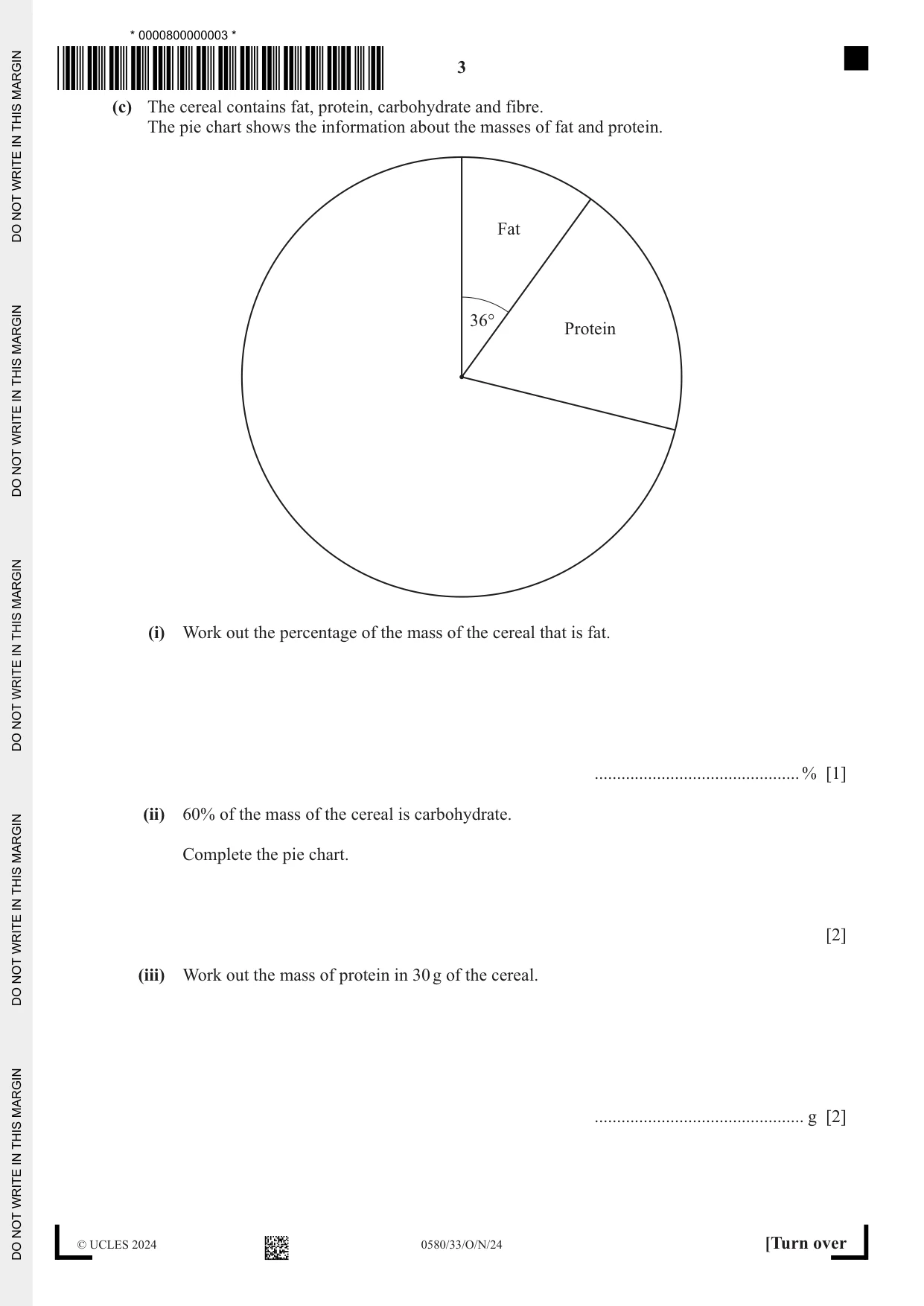 Cambridge IGCSE Mathematics 0580 2024 Oct/Nov Paper 3 · Variant 3 question paper, page 3 of 16