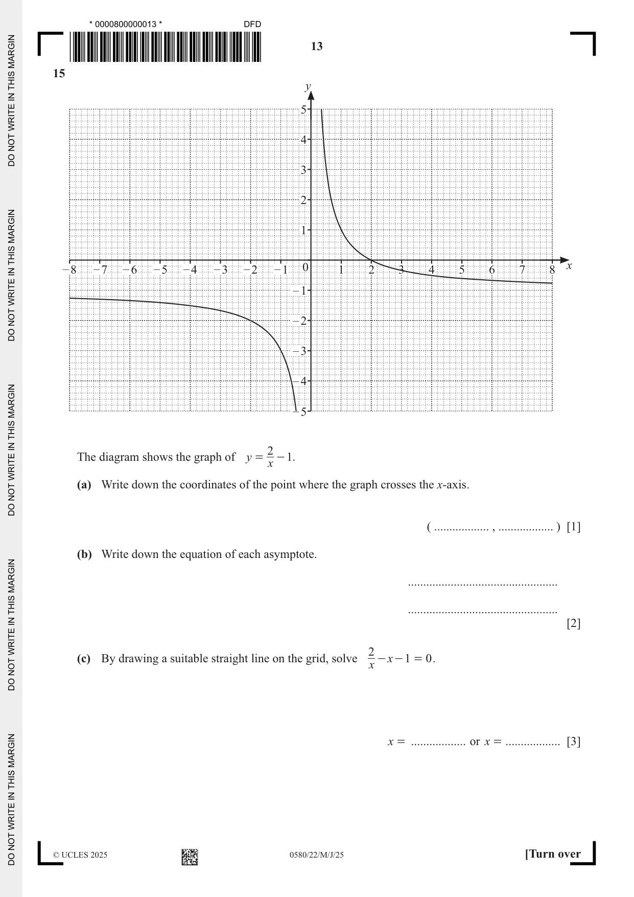 Cambridge IGCSE Mathematics 0580 2025 May/June Paper 2 · Variant 2 question paper, page 13 of 20