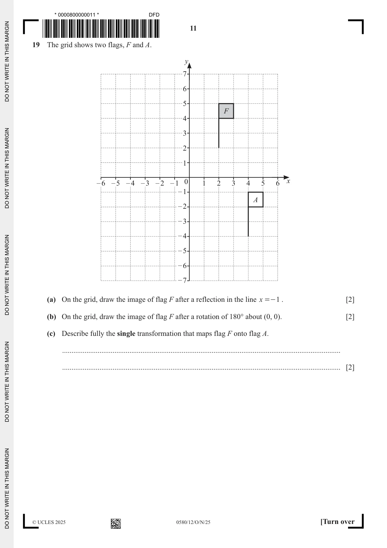 Cambridge IGCSE Mathematics 0580 2025 Oct/Nov Paper 1 · Variant 2 question paper, page 11 of 16