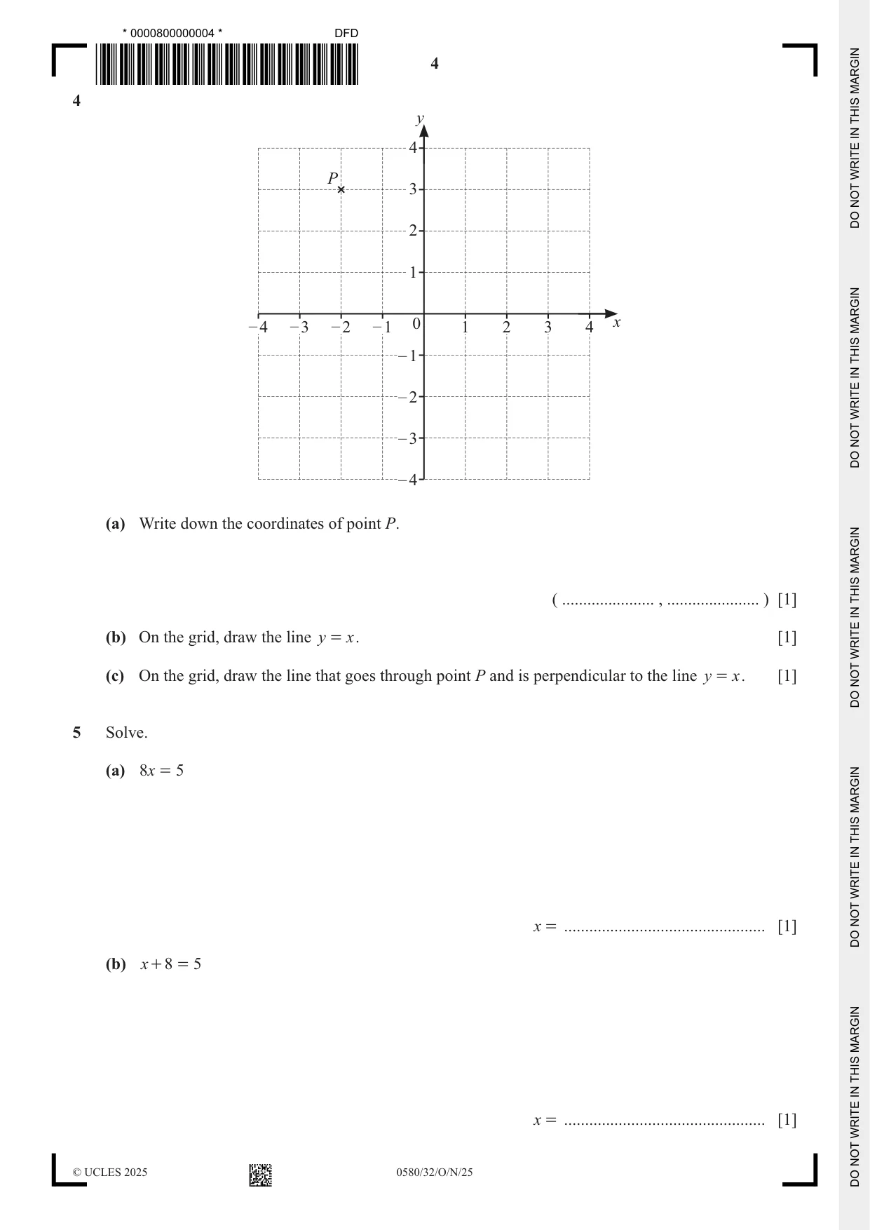 Cambridge IGCSE Mathematics 0580 2025 Oct/Nov Paper 3 · Variant 2 question paper, page 4 of 16