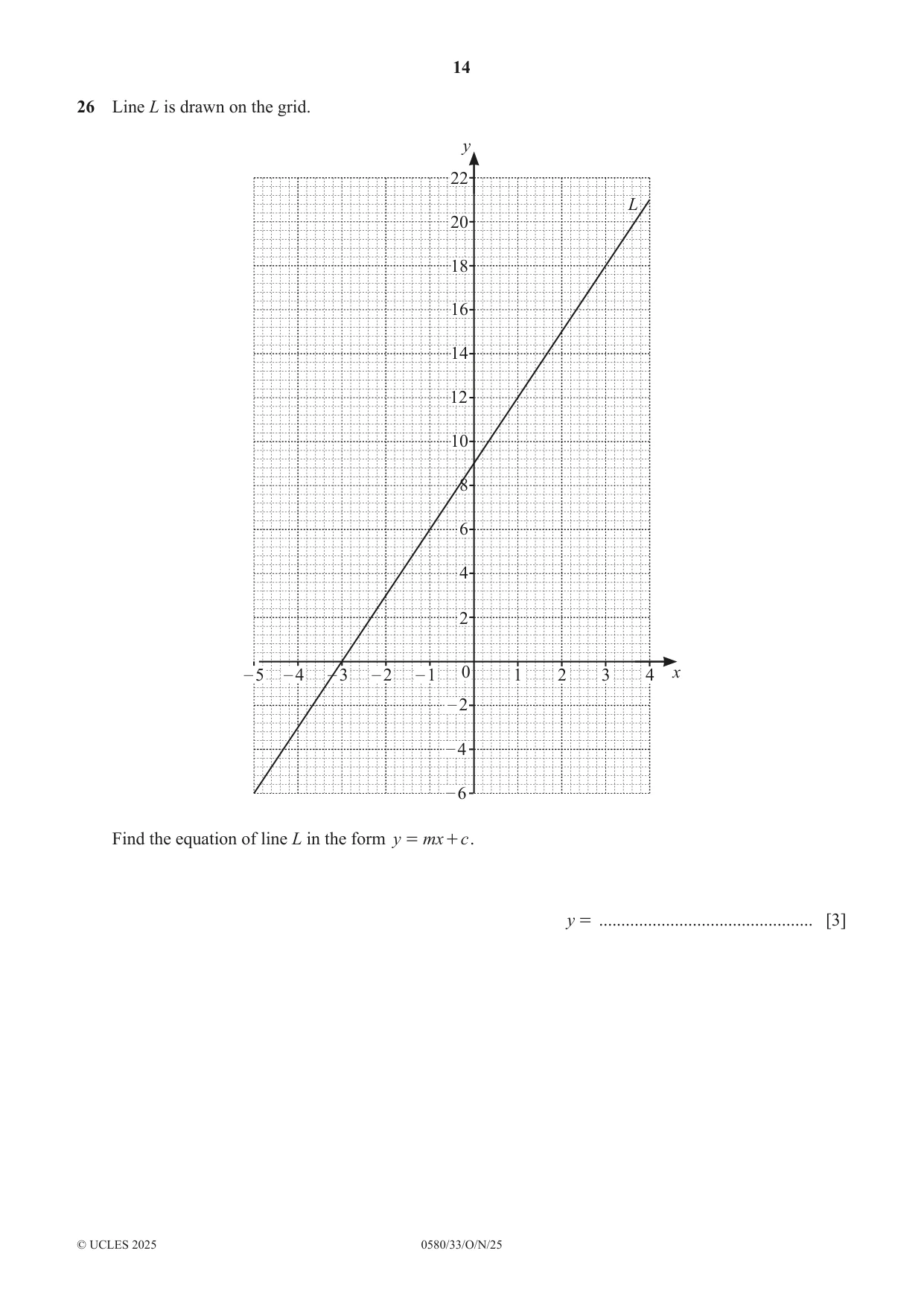 Cambridge IGCSE Mathematics 0580 2025 Oct/Nov Paper 3 · Variant 3 question paper, page 14 of 16