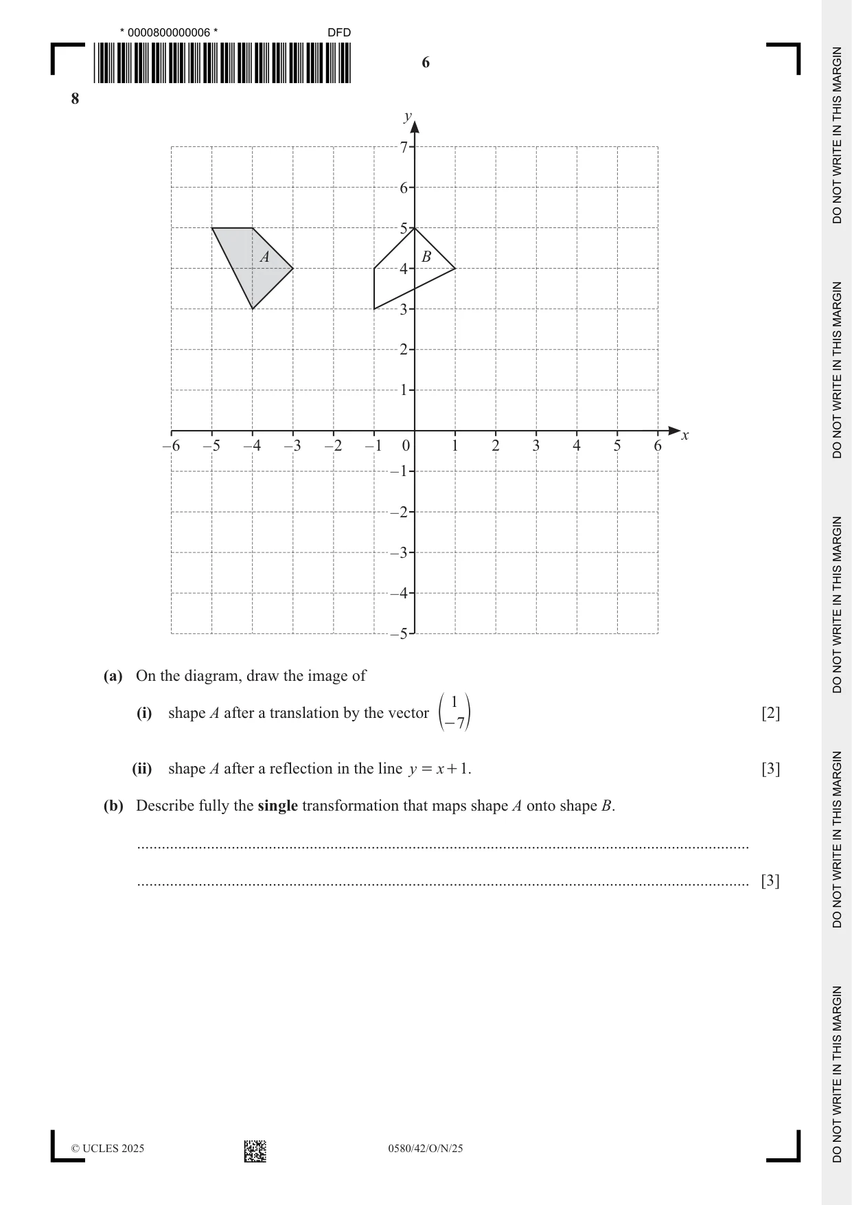 Cambridge IGCSE Mathematics 0580 2025 Oct/Nov Paper 4 · Variant 2 question paper, page 6 of 16