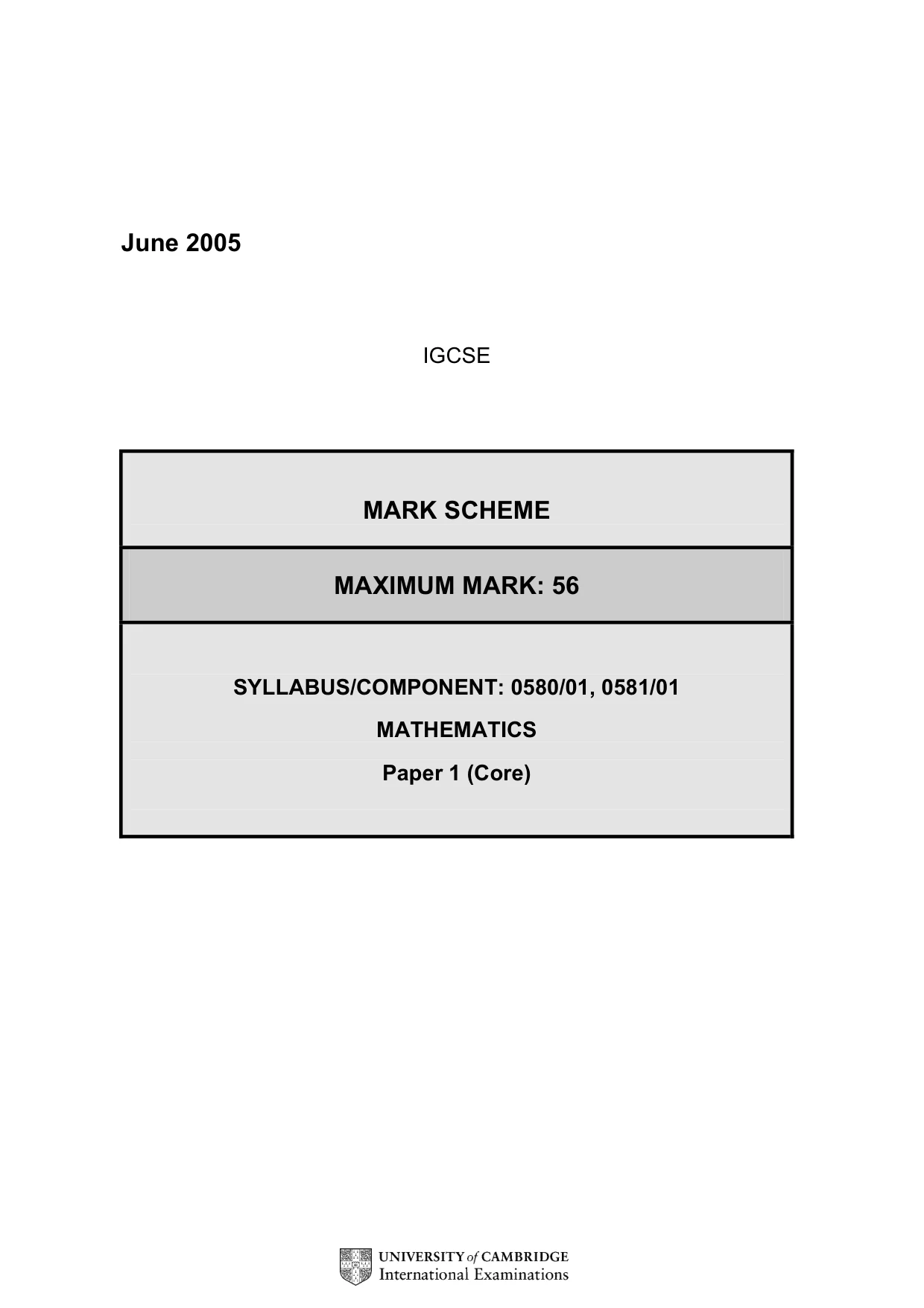 Mark scheme, page 4 of 6