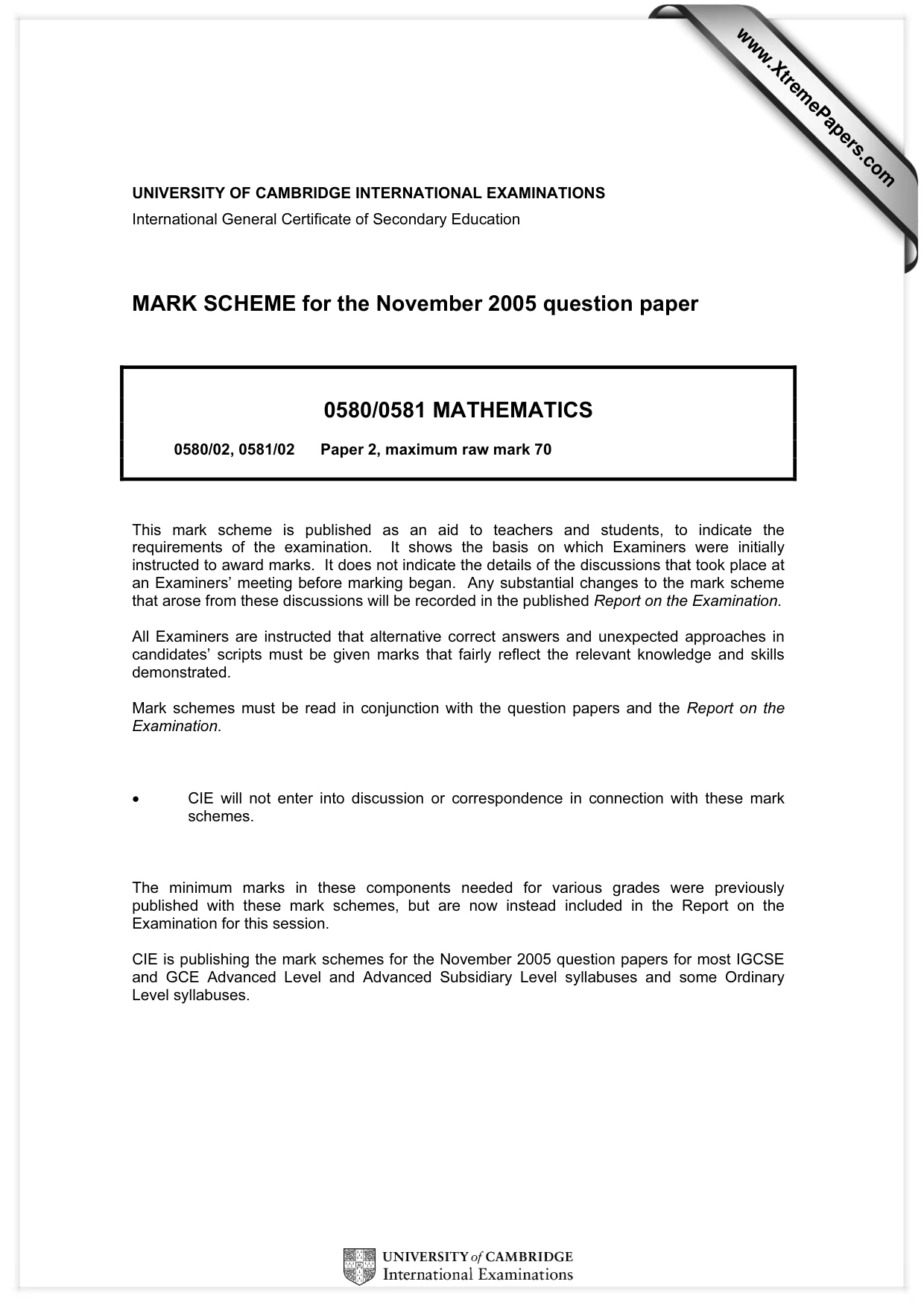 Mark scheme, page 1 of 4