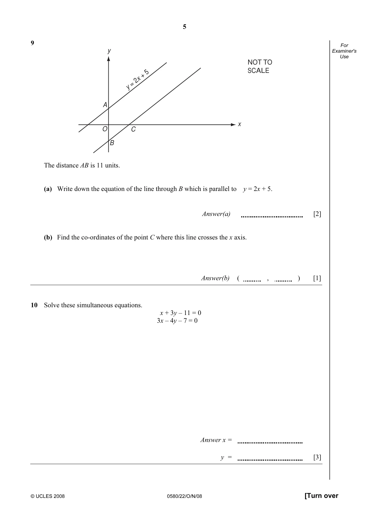 Cambridge IGCSE Mathematics (with coursework) 0581 2008 Oct/Nov Paper 2 · Variant 1 question paper, page 18 of 25