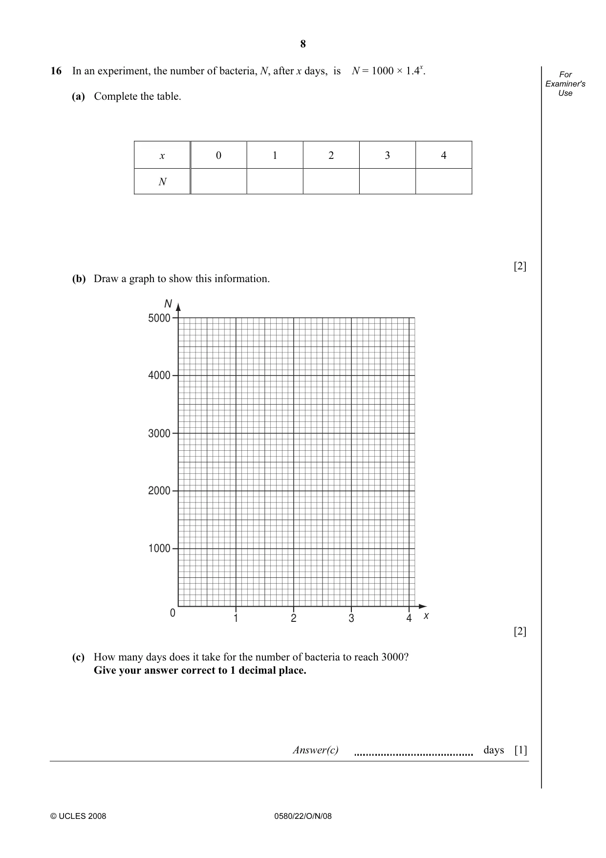 Cambridge IGCSE Mathematics (with coursework) 0581 2008 Oct/Nov Paper 2 · Variant 1 question paper, page 21 of 25