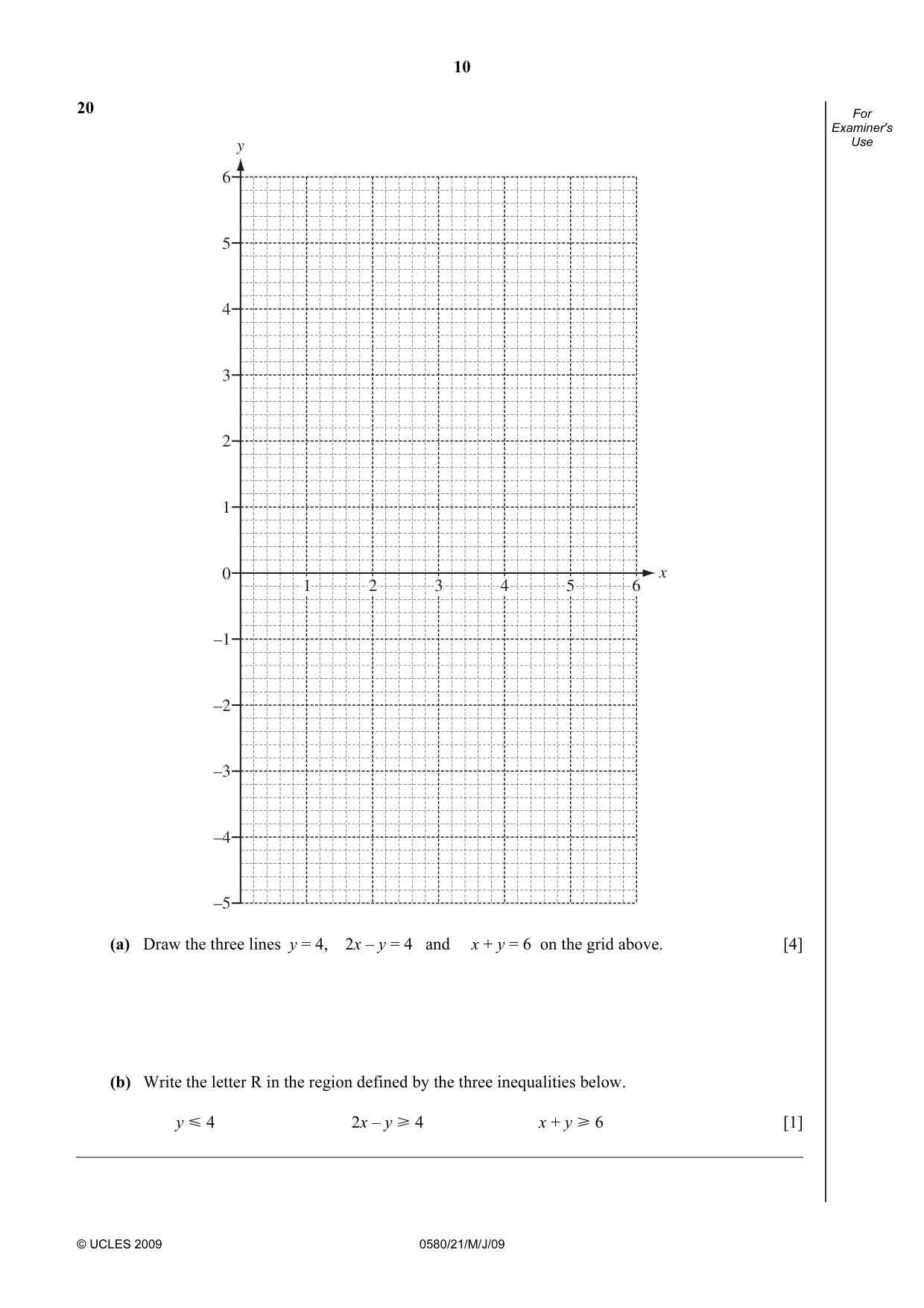 Cambridge IGCSE Mathematics (with coursework) 0581 2009 May/June Paper 2 · Variant 1 question paper, page 11 of 25