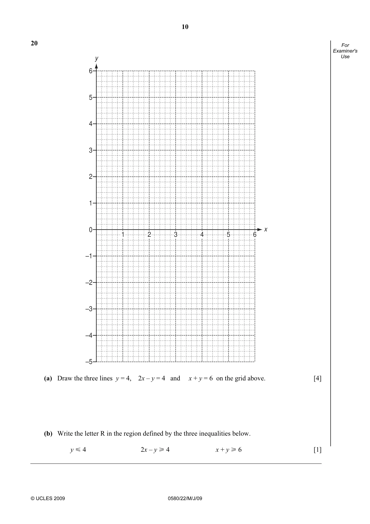 Cambridge IGCSE Mathematics (with coursework) 0581 2009 May/June Paper 2 · Variant 1 question paper, page 23 of 25