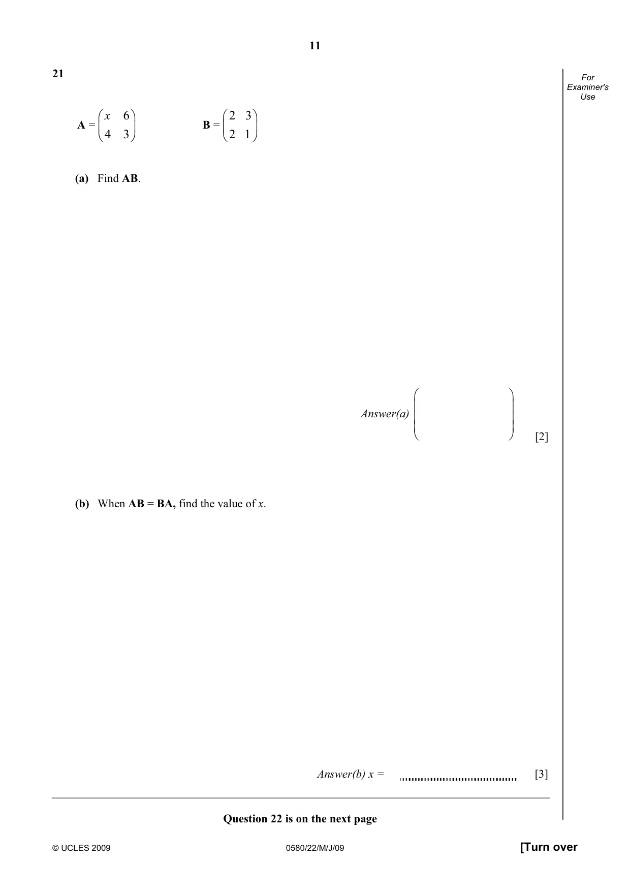 Cambridge IGCSE Mathematics (with coursework) 0581 2009 May/June Paper 2 · Variant 1 question paper, page 24 of 25