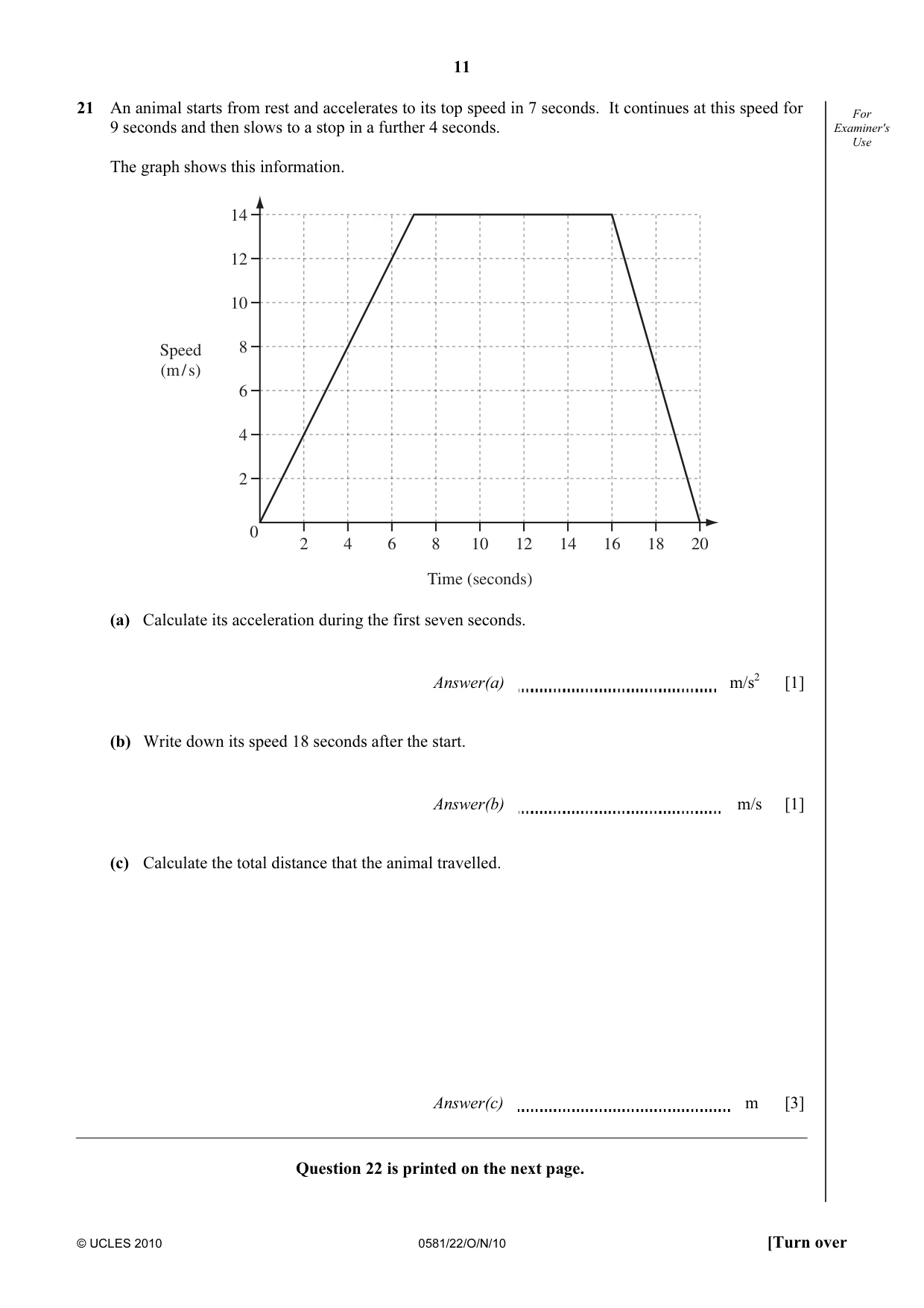 Cambridge IGCSE Mathematics (with coursework) 0581 2010 Oct/Nov Paper 2 · Variant 2 question paper, page 11 of 12
