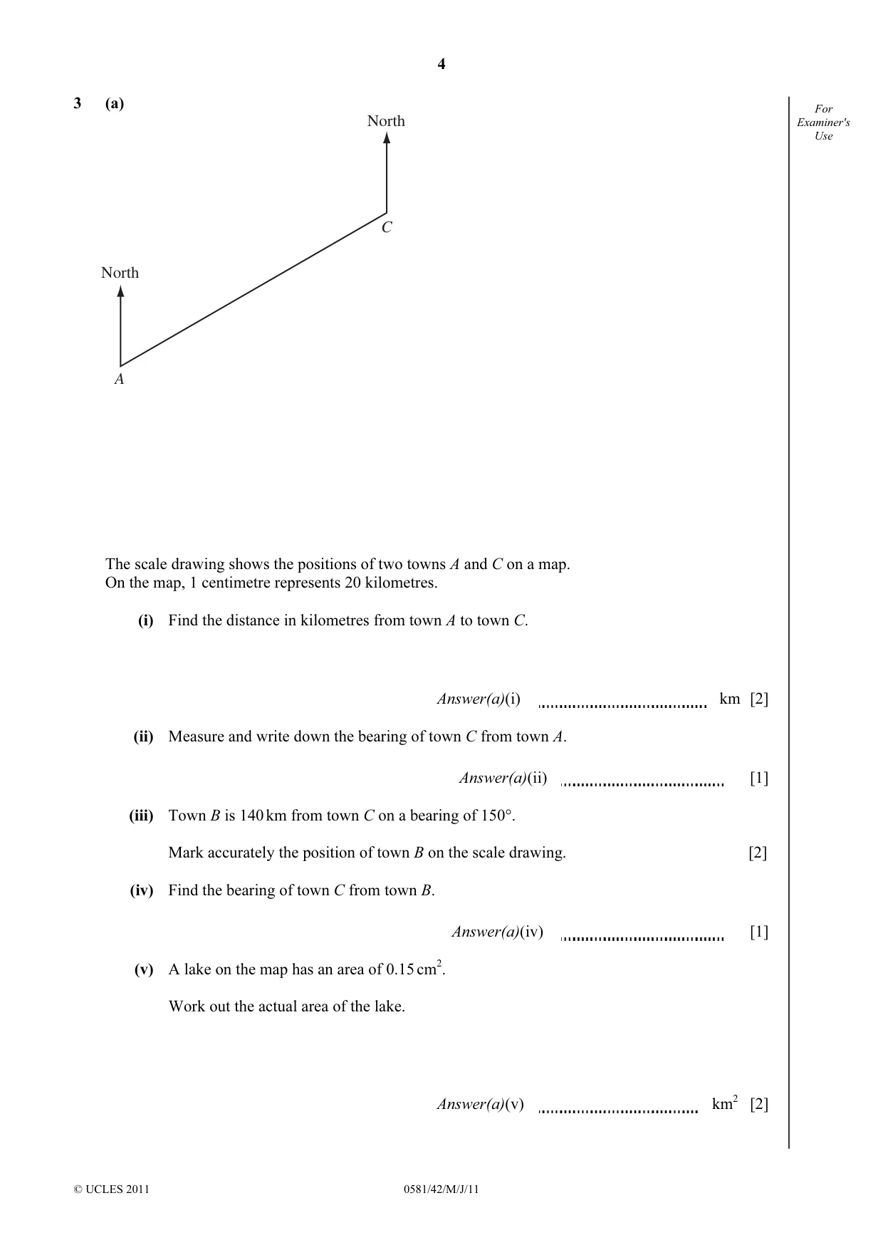 Cambridge IGCSE Mathematics (with coursework) 0581 2011 May/June Paper 4 · Variant 2 question paper, page 4 of 16