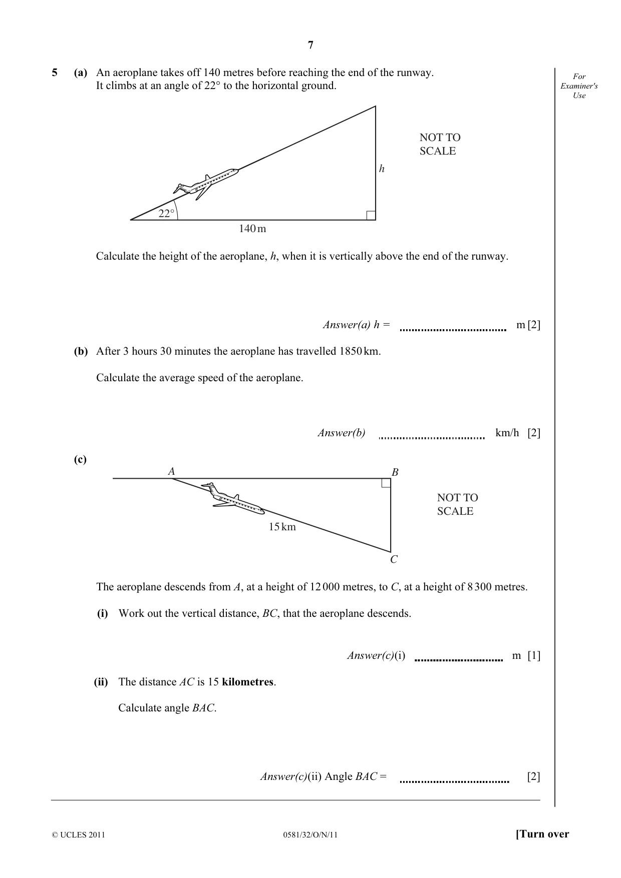 Cambridge IGCSE Mathematics (with coursework) 0581 2011 Oct/Nov Paper 3 · Variant 2 question paper, page 7 of 16
