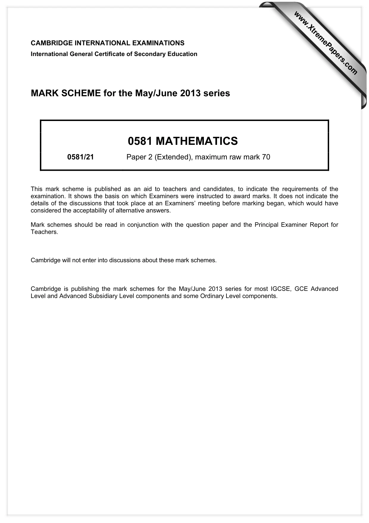 Mark scheme, page 1 of 4