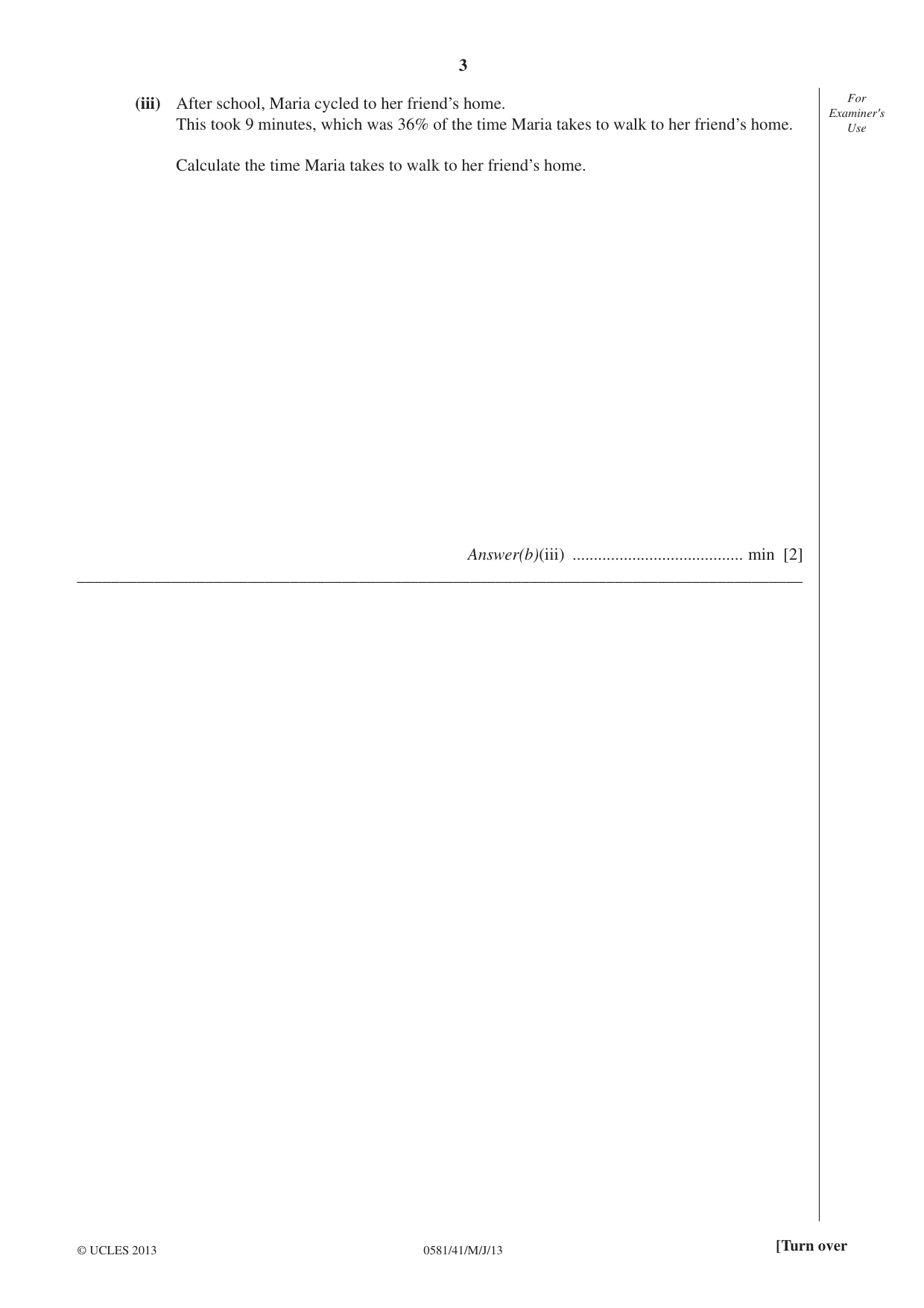 Cambridge IGCSE Mathematics (with coursework) 0581 2013 May/June Paper 4 · Variant 1 question paper, page 3 of 20