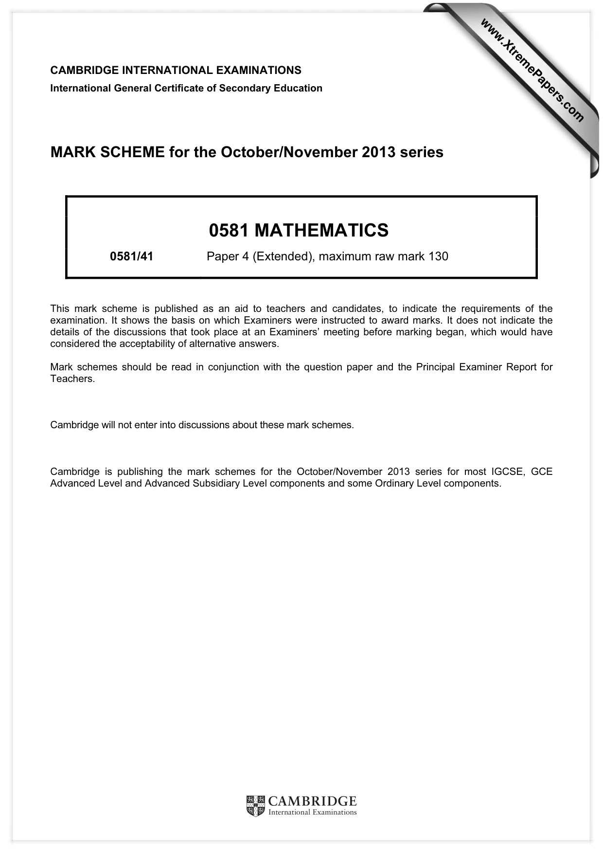 Mark scheme, page 1 of 7