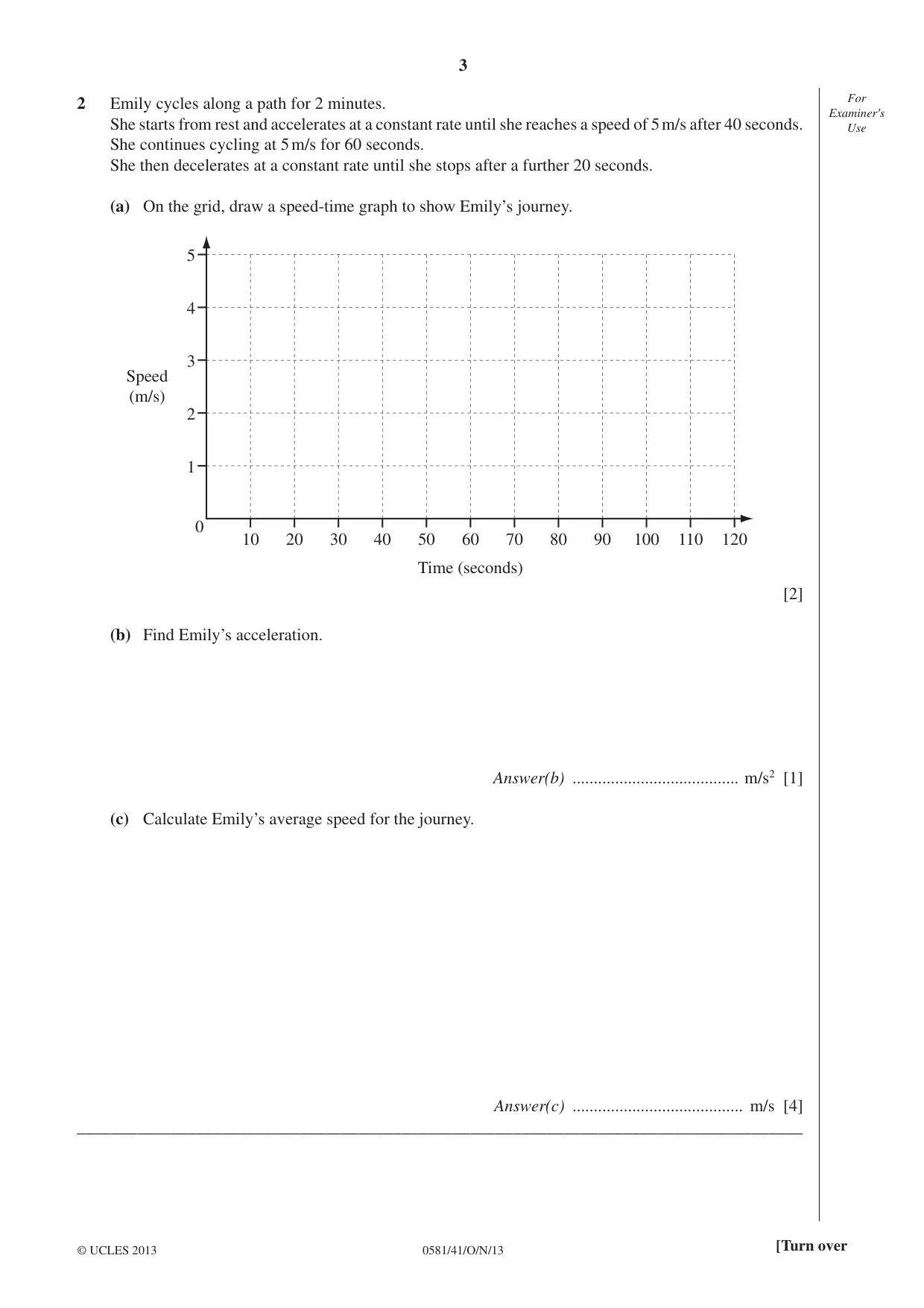 Cambridge IGCSE Mathematics (with coursework) 0581 2013 Oct/Nov Paper 4 · Variant 1 question paper, page 3 of 20