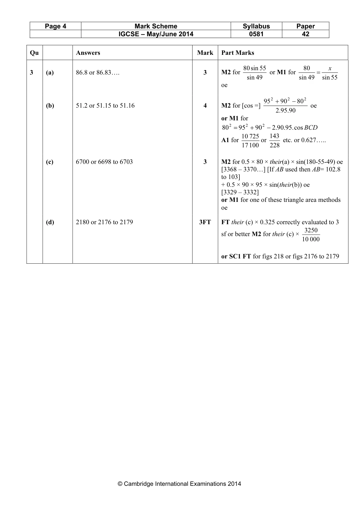Mark scheme, page 4 of 10