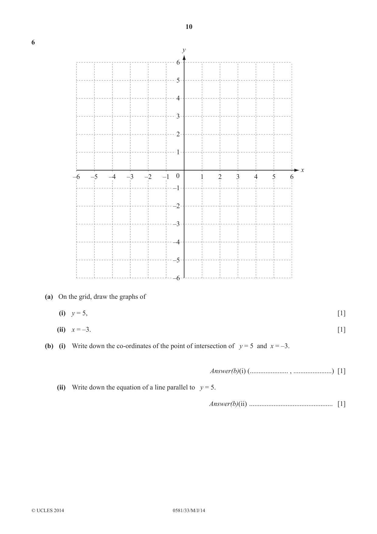 Cambridge IGCSE Mathematics (with coursework) 0581 2014 May/June Paper 3 · Variant 3 question paper, page 10 of 16