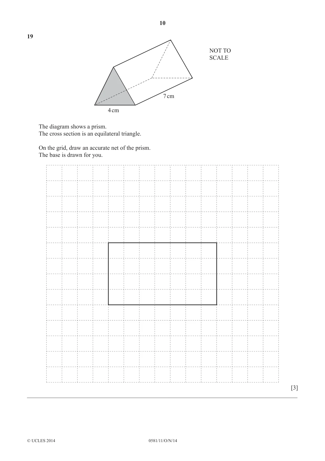Cambridge IGCSE Mathematics (with coursework) 0581 2014 Oct/Nov Paper 1 · Variant 1 question paper, page 10 of 12