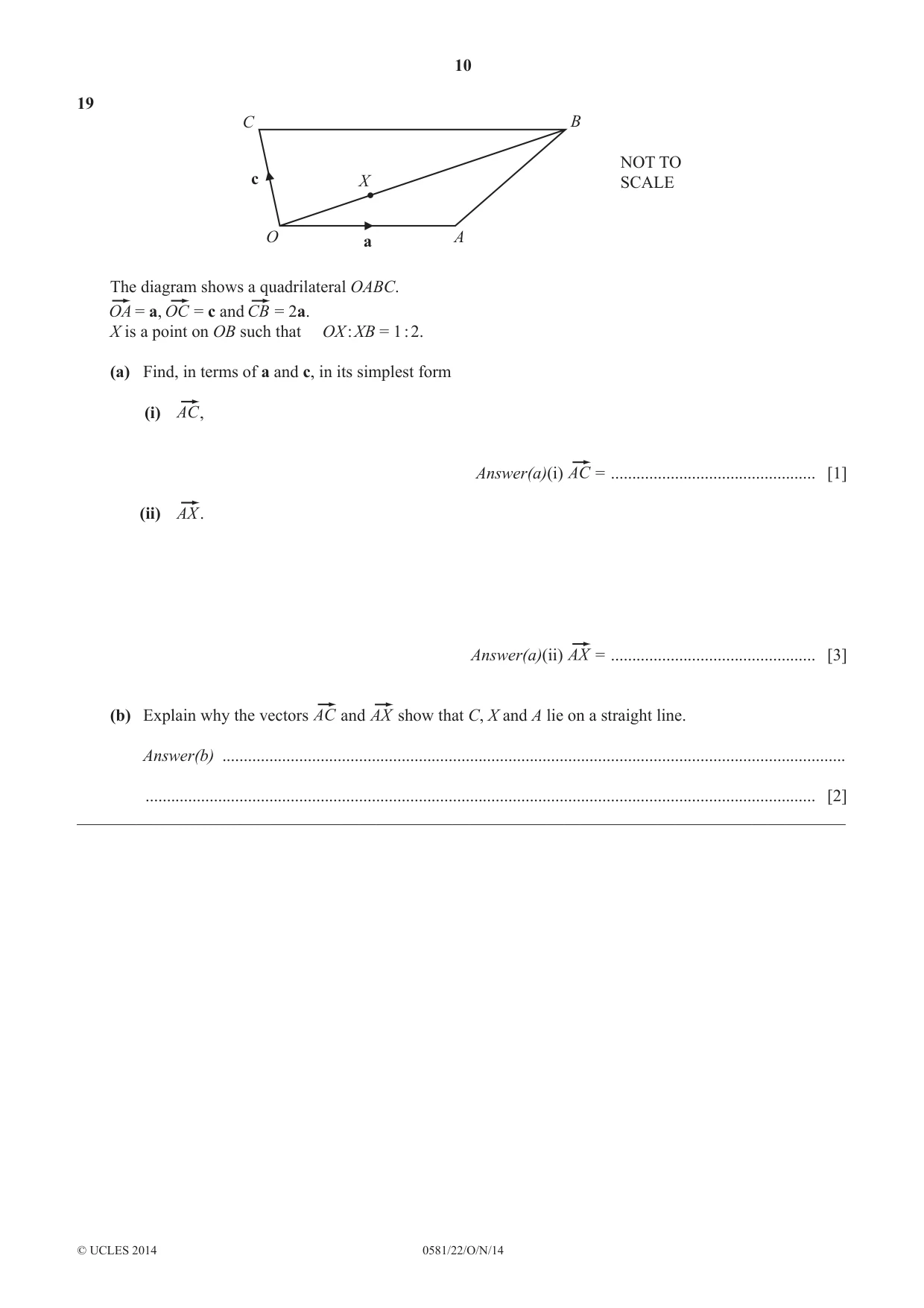 Cambridge IGCSE Mathematics (with coursework) 0581 2014 Oct/Nov Paper 2 · Variant 2 question paper, page 10 of 12