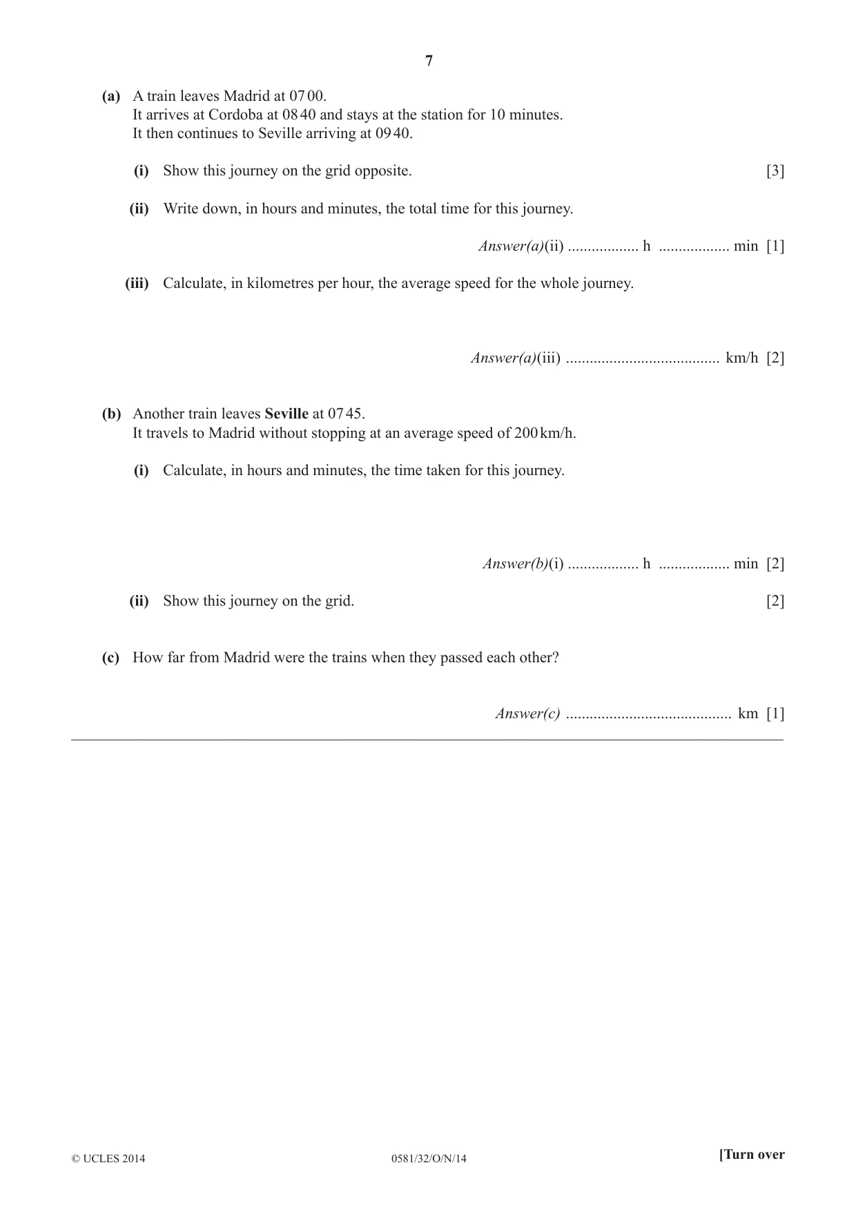 Cambridge IGCSE Mathematics (with coursework) 0581 2014 Oct/Nov Paper 3 · Variant 2 question paper, page 7 of 16