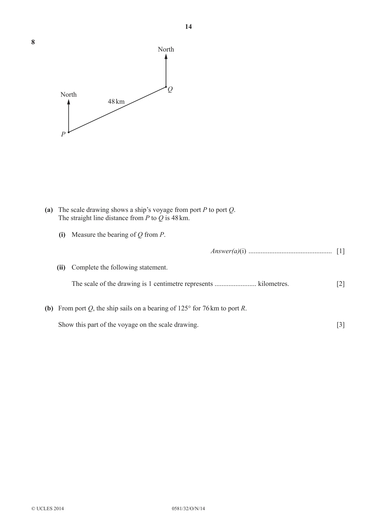 Cambridge IGCSE Mathematics (with coursework) 0581 2014 Oct/Nov Paper 3 · Variant 2 question paper, page 14 of 16