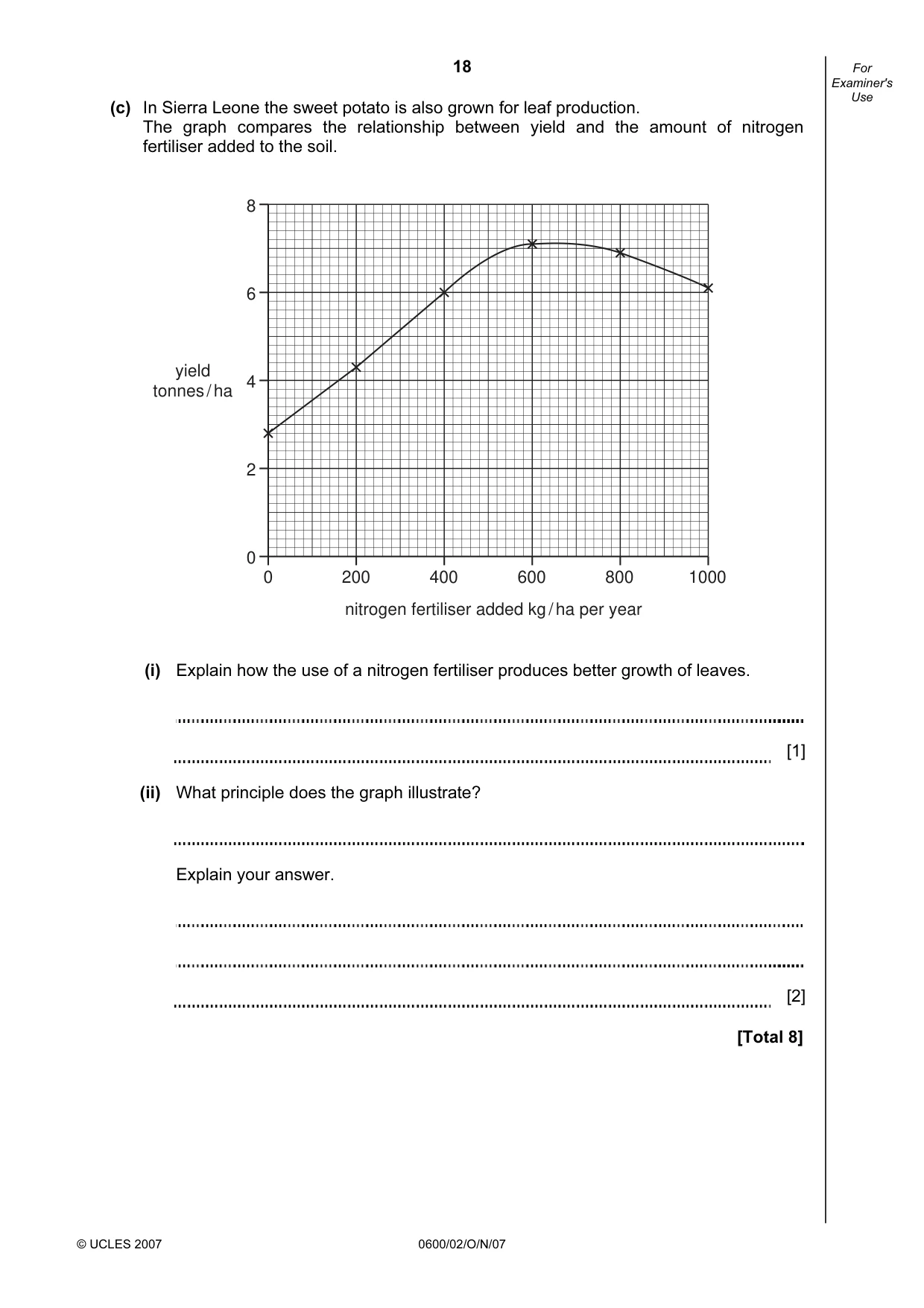 Cambridge IGCSE Agriculture 0600 2007 Oct/Nov Paper 2 · Variant 1 question paper, page 18 of 20