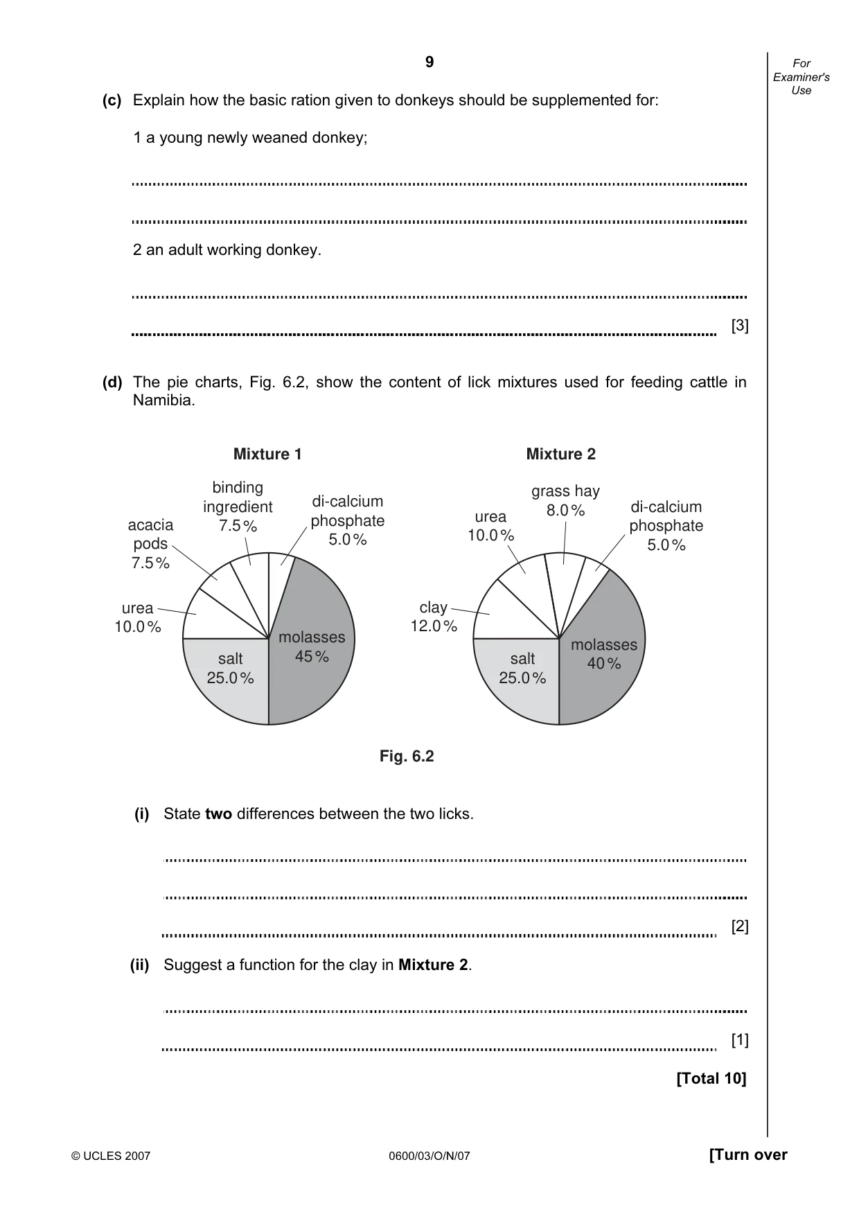 Cambridge IGCSE Agriculture 0600 2007 Oct/Nov Paper 3 · Variant 1 question paper, page 9 of 16