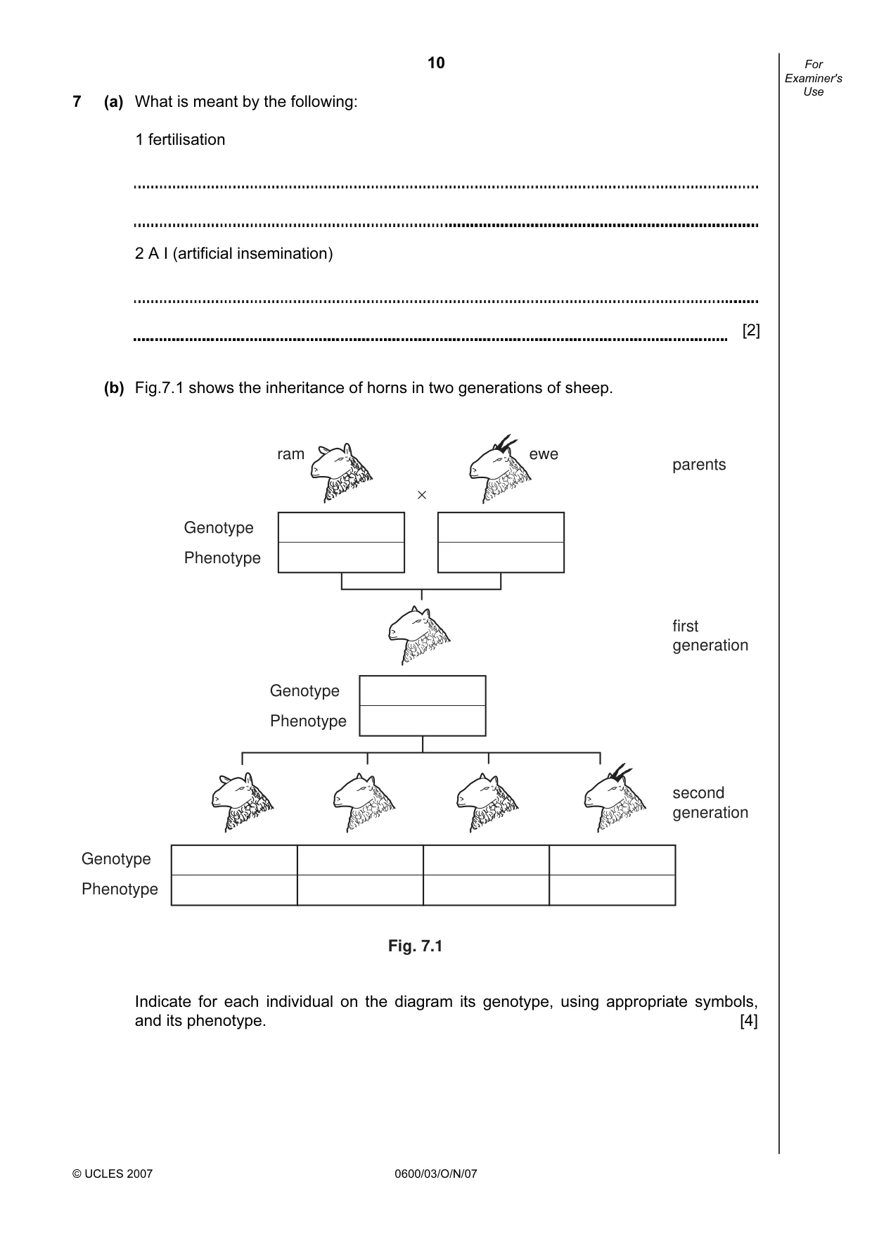 Cambridge IGCSE Agriculture 0600 2007 Oct/Nov Paper 3 · Variant 1 question paper, page 10 of 16