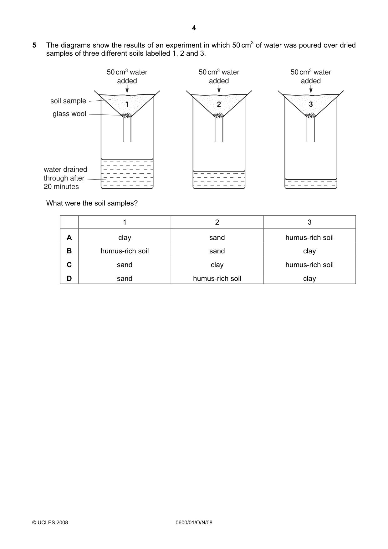 Cambridge IGCSE Agriculture 0600 2008 Oct/Nov Paper 1 · Variant 1 question paper, page 4 of 16