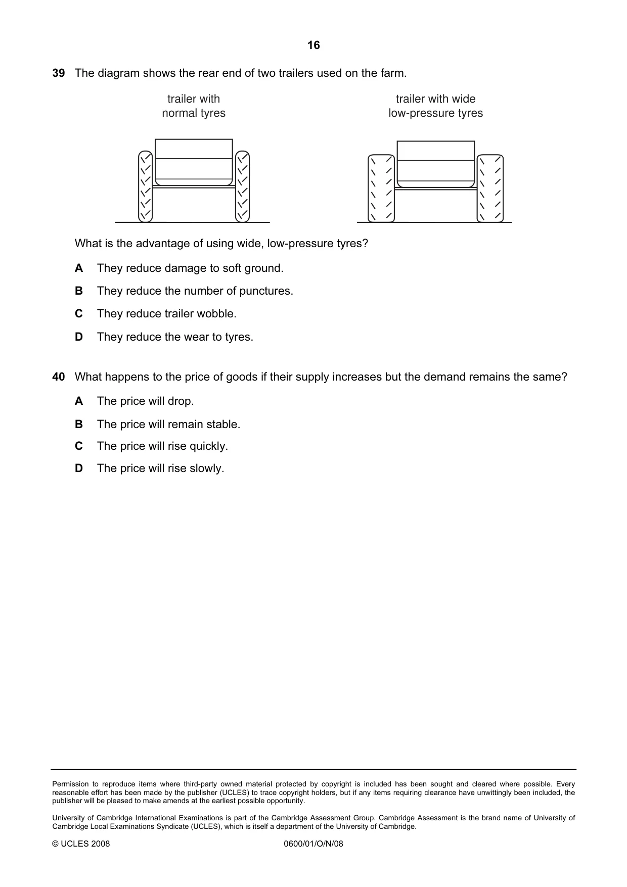 Cambridge IGCSE Agriculture 0600 2008 Oct/Nov Paper 1 · Variant 1 question paper, page 16 of 16