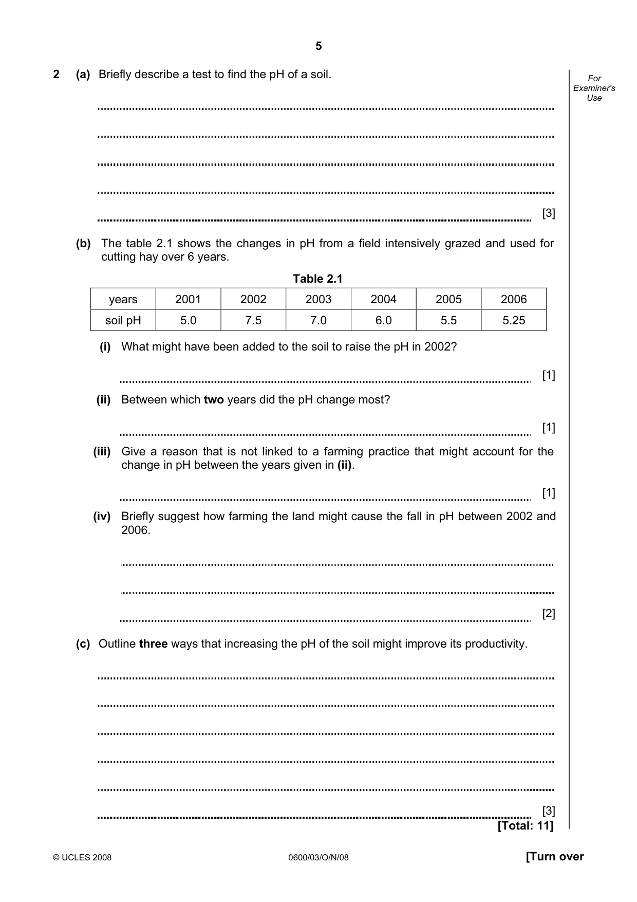 Cambridge IGCSE Agriculture 0600 2008 Oct/Nov Paper 3 · Variant 1 question paper, page 5 of 12