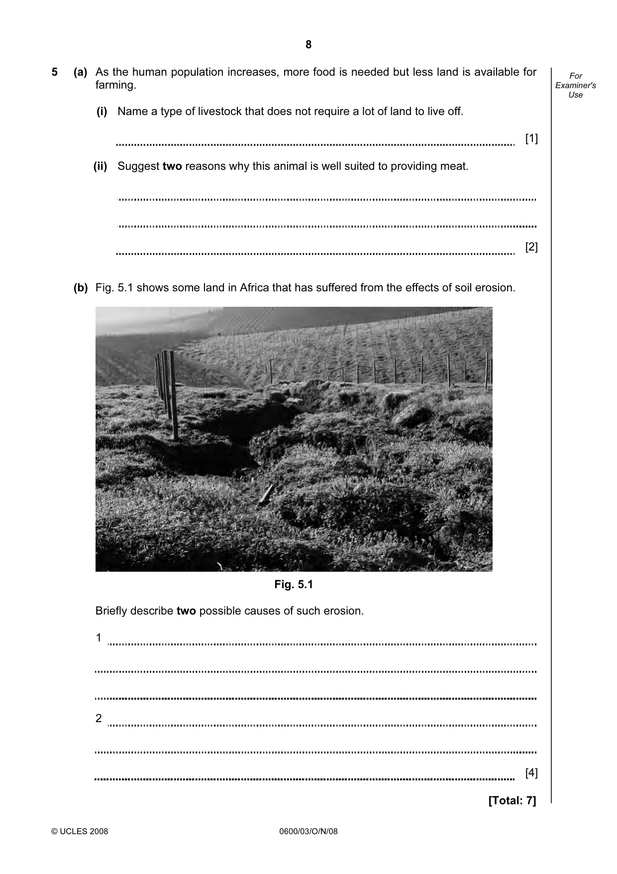 Cambridge IGCSE Agriculture 0600 2008 Oct/Nov Paper 3 · Variant 1 question paper, page 8 of 12