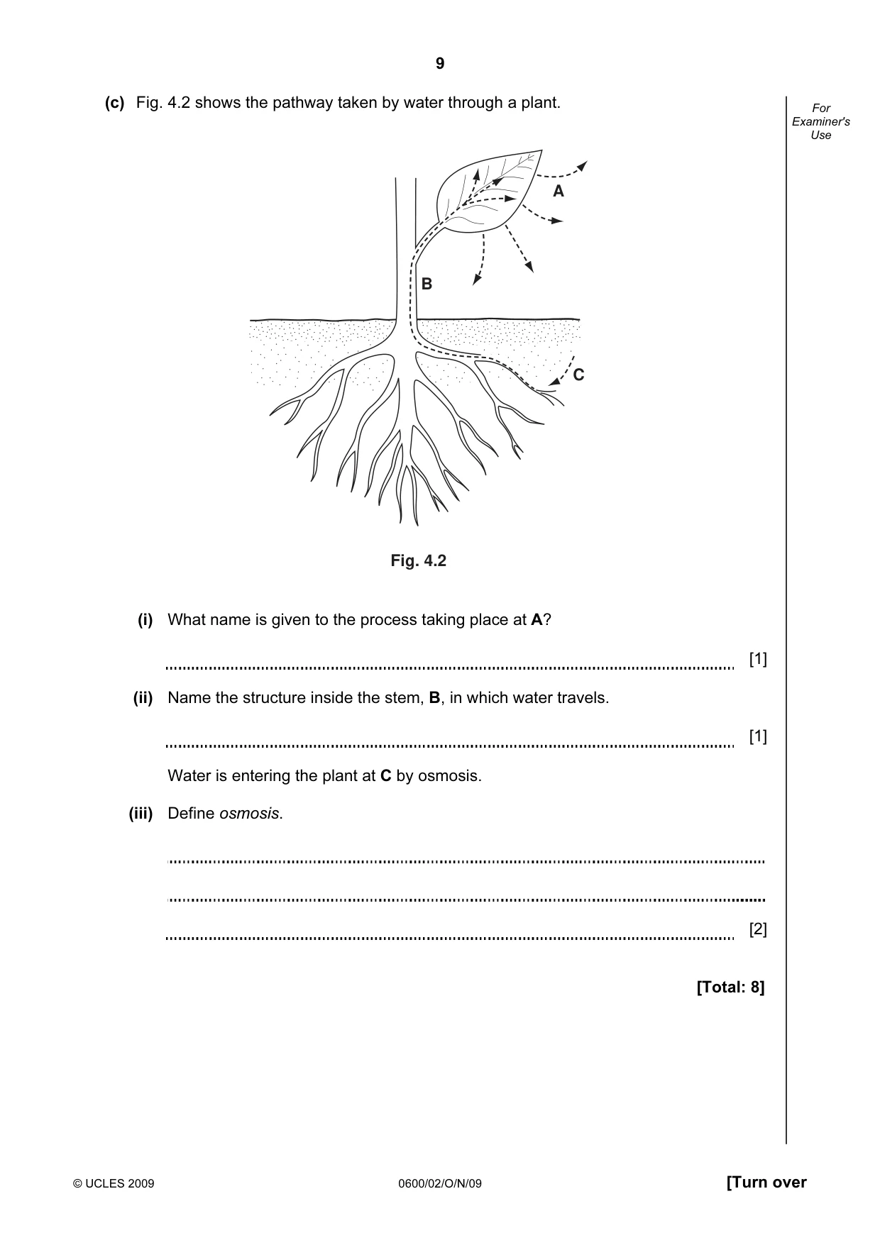 Cambridge IGCSE Agriculture 0600 2009 Oct/Nov Paper 2 · Variant 1 question paper, page 9 of 20