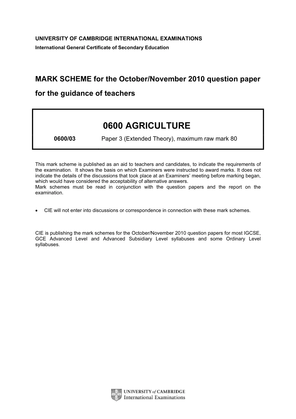 Mark scheme, page 1 of 6